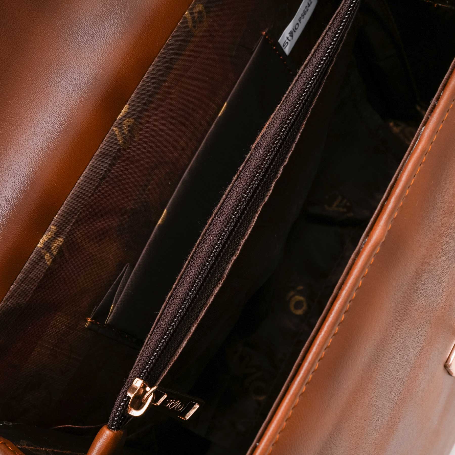 Brown Formal Hand Bag For Women P56242 - Image 6
