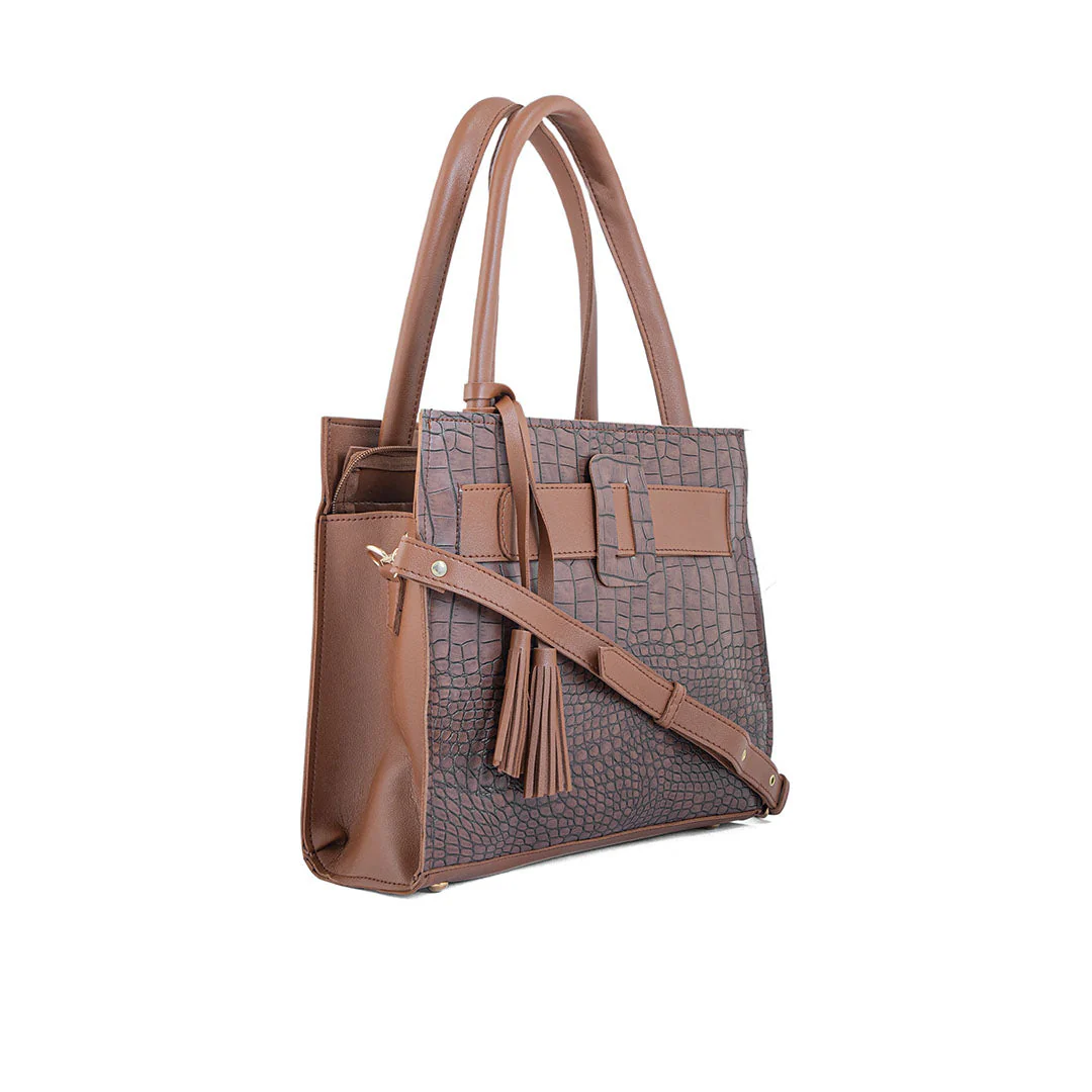 Brown Formal Hand Bag P56084 - Image 2
