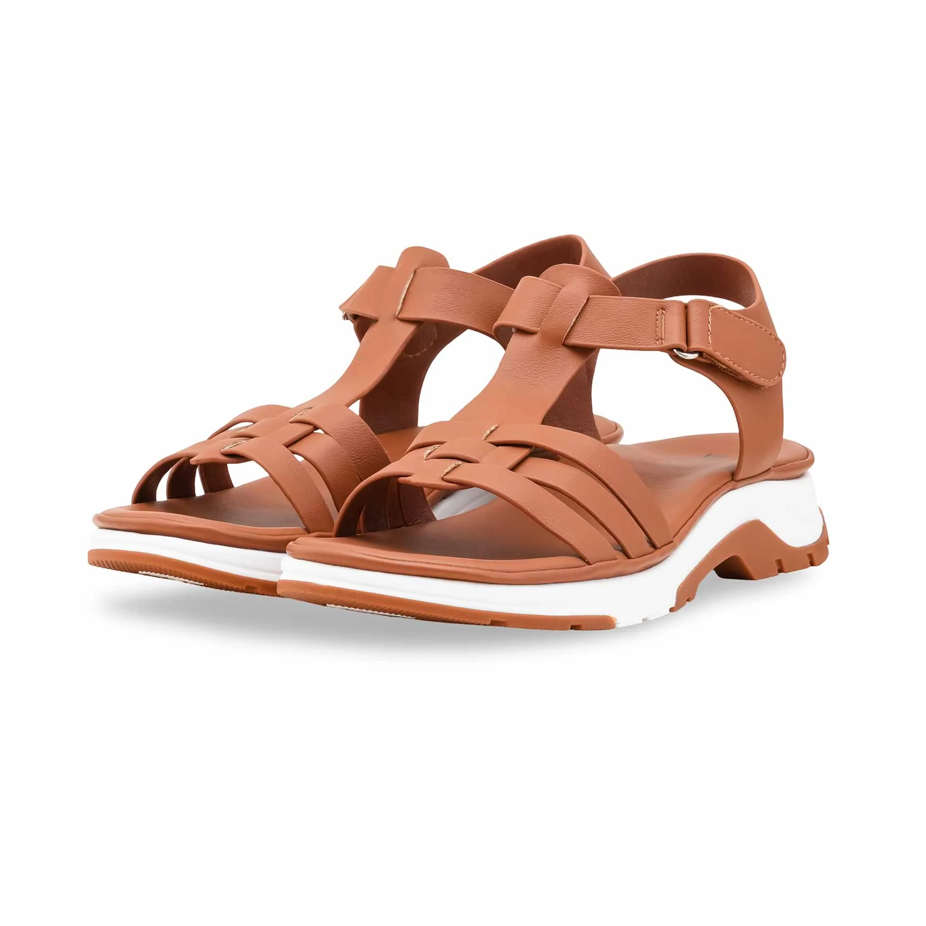 Brown Formal Sandal For Ladies PU0709 - Image 3