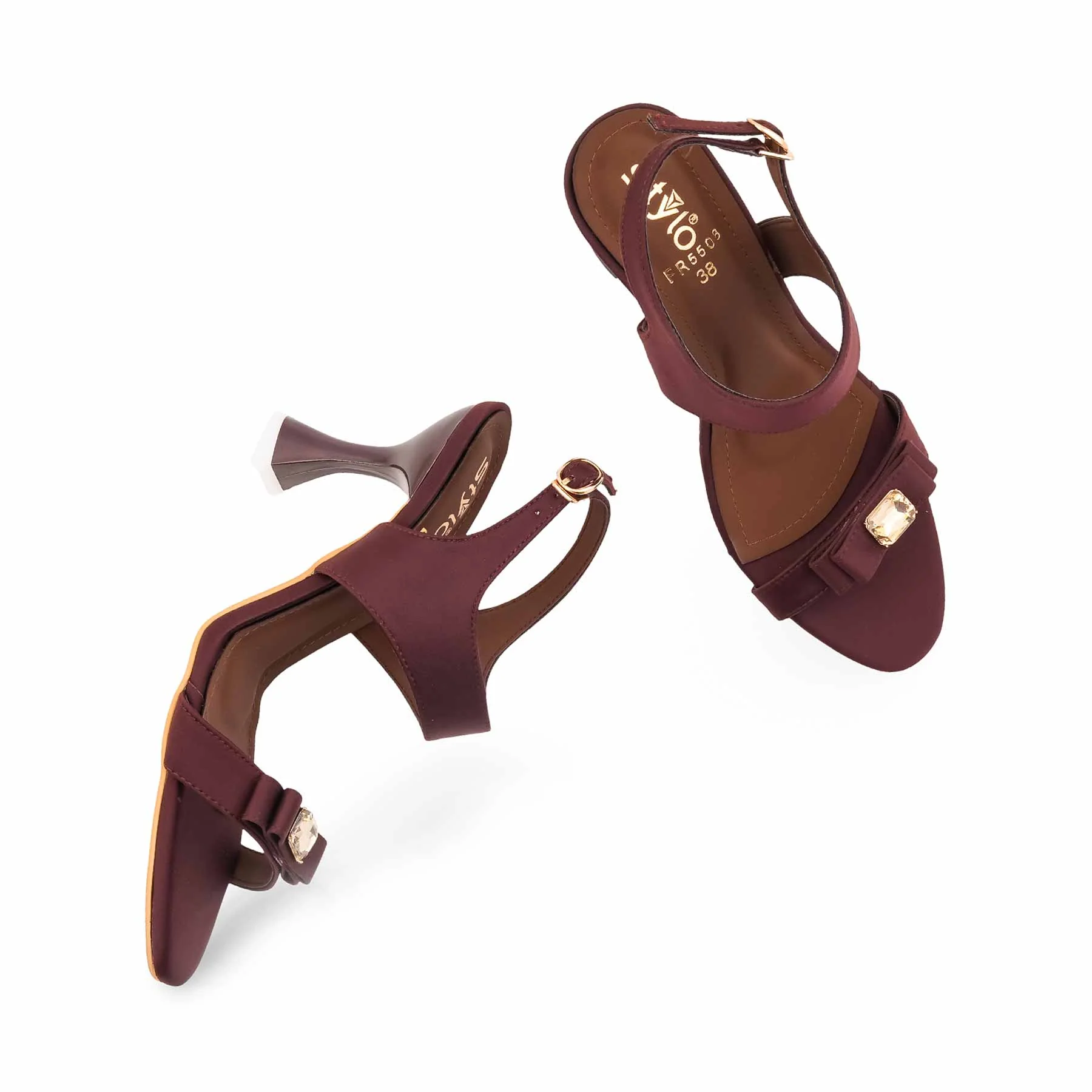 Brown Formal Sandal For Women FR5508 - Image 5