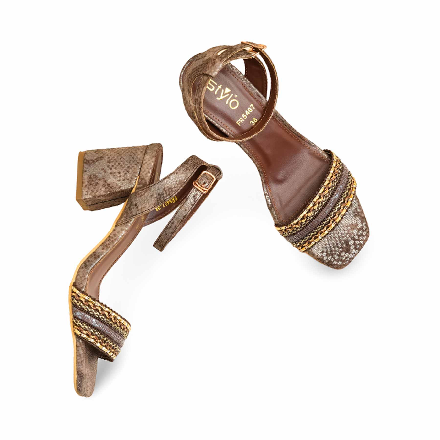 Brown Formal Sandal FR5407 - Image 5