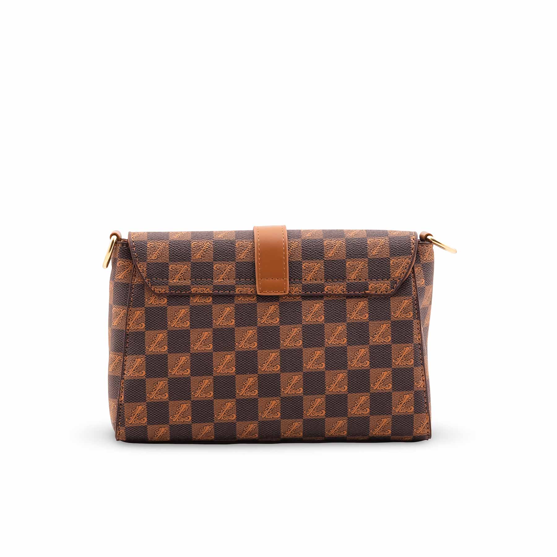 Brown Formal Shoulder Bag For Ladies P36417 - Image 4