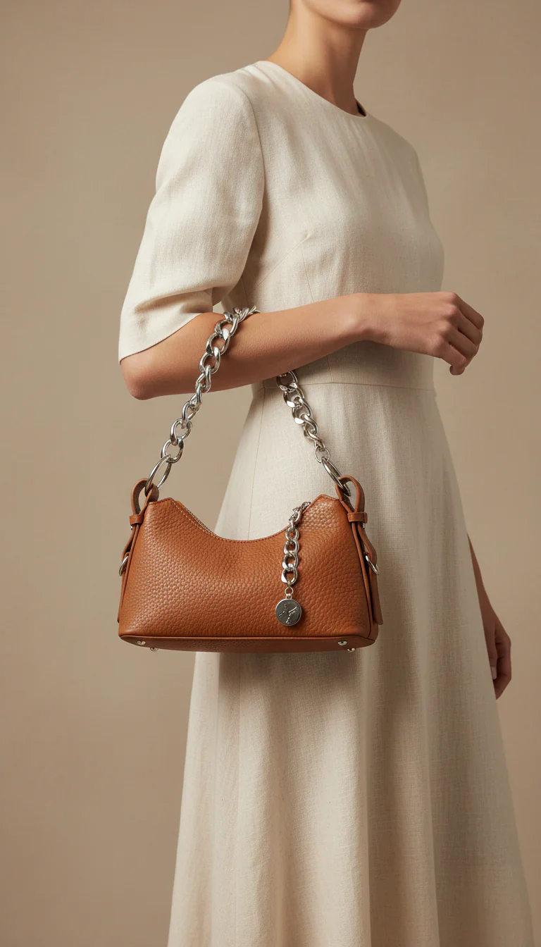 Brown Formal Shoulder Bag For Ladies P36422