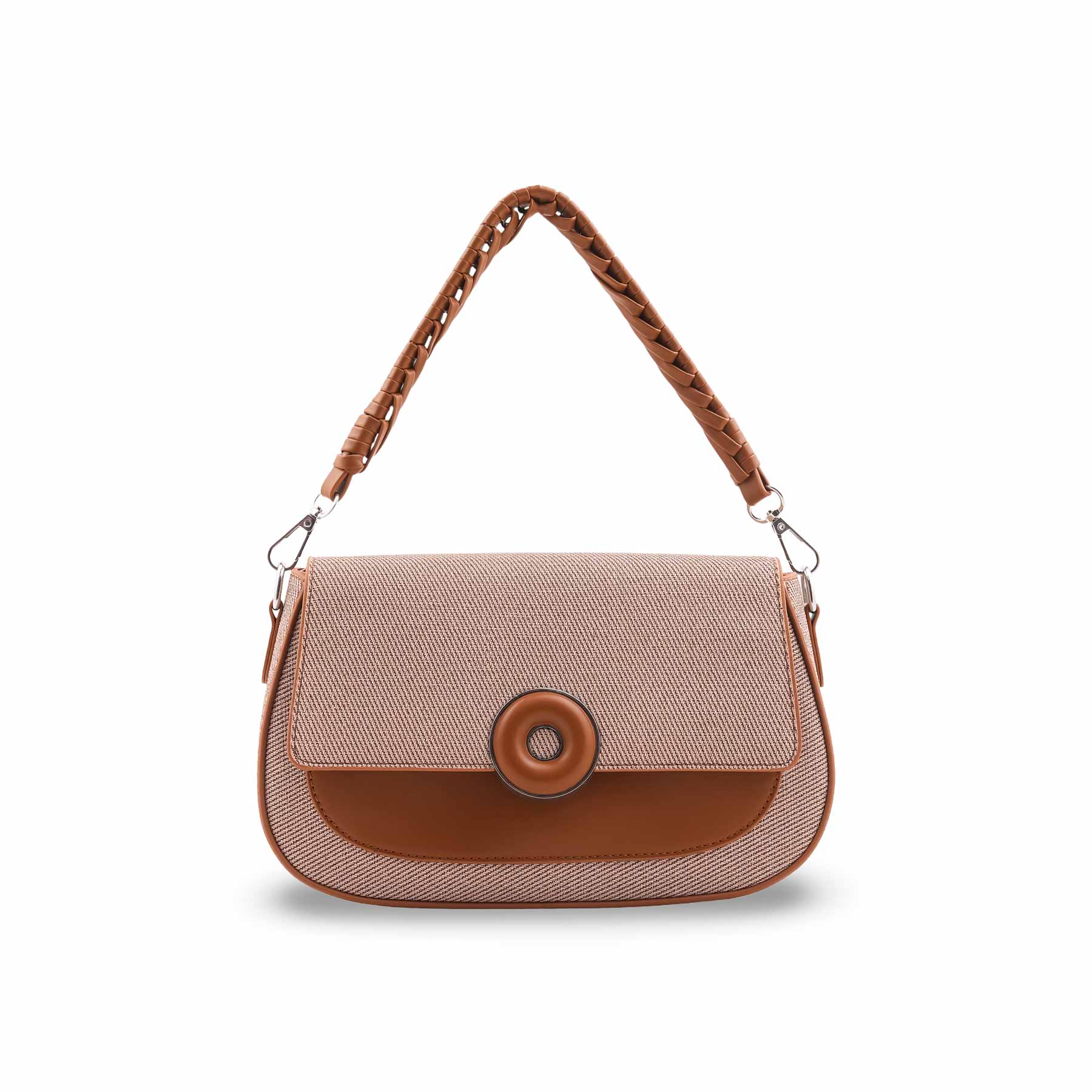 Brown Formal Shoulder Bag For Ladies P36456 - Image 2