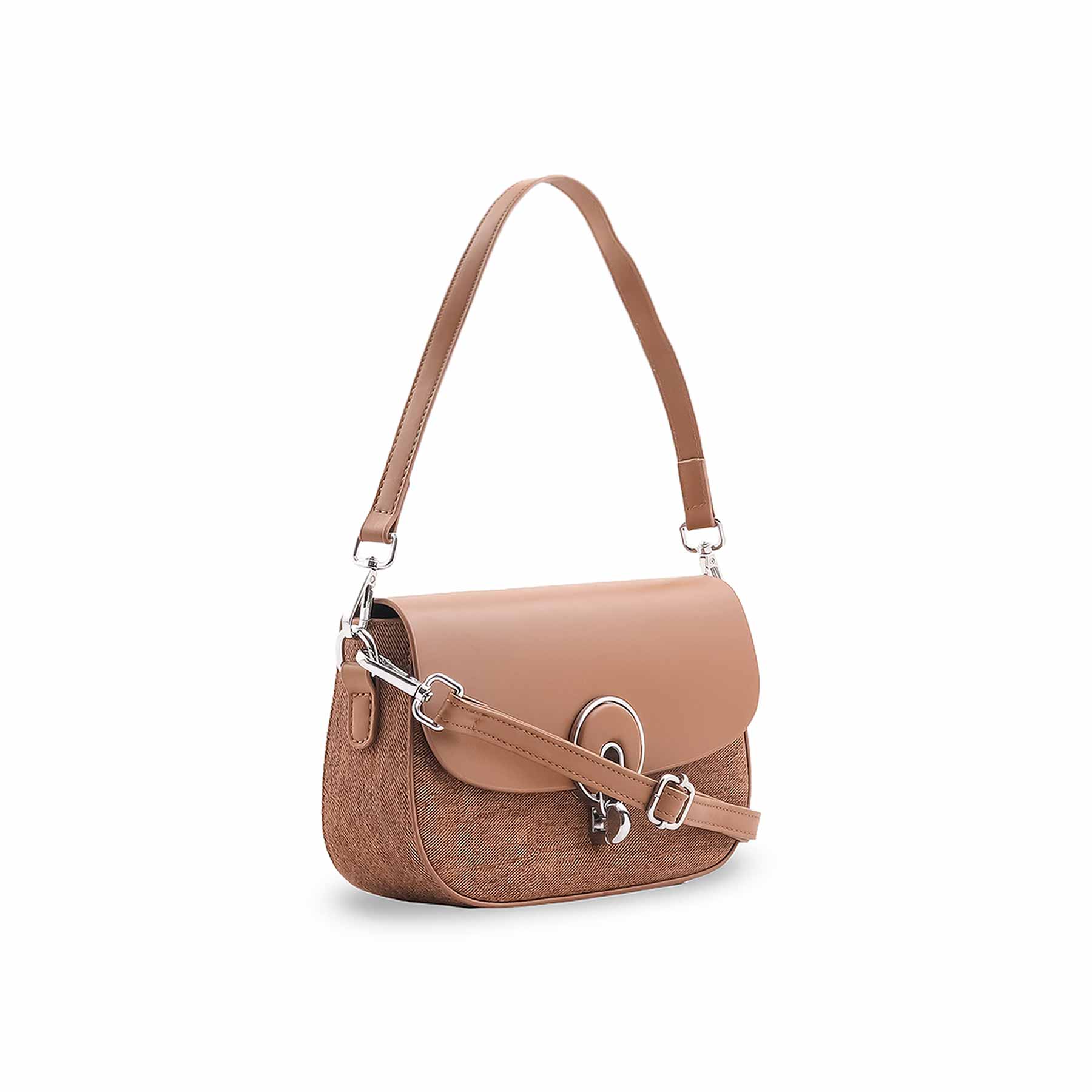 Brown Formal Shoulder Bag For Ladies P36457 - Image 3