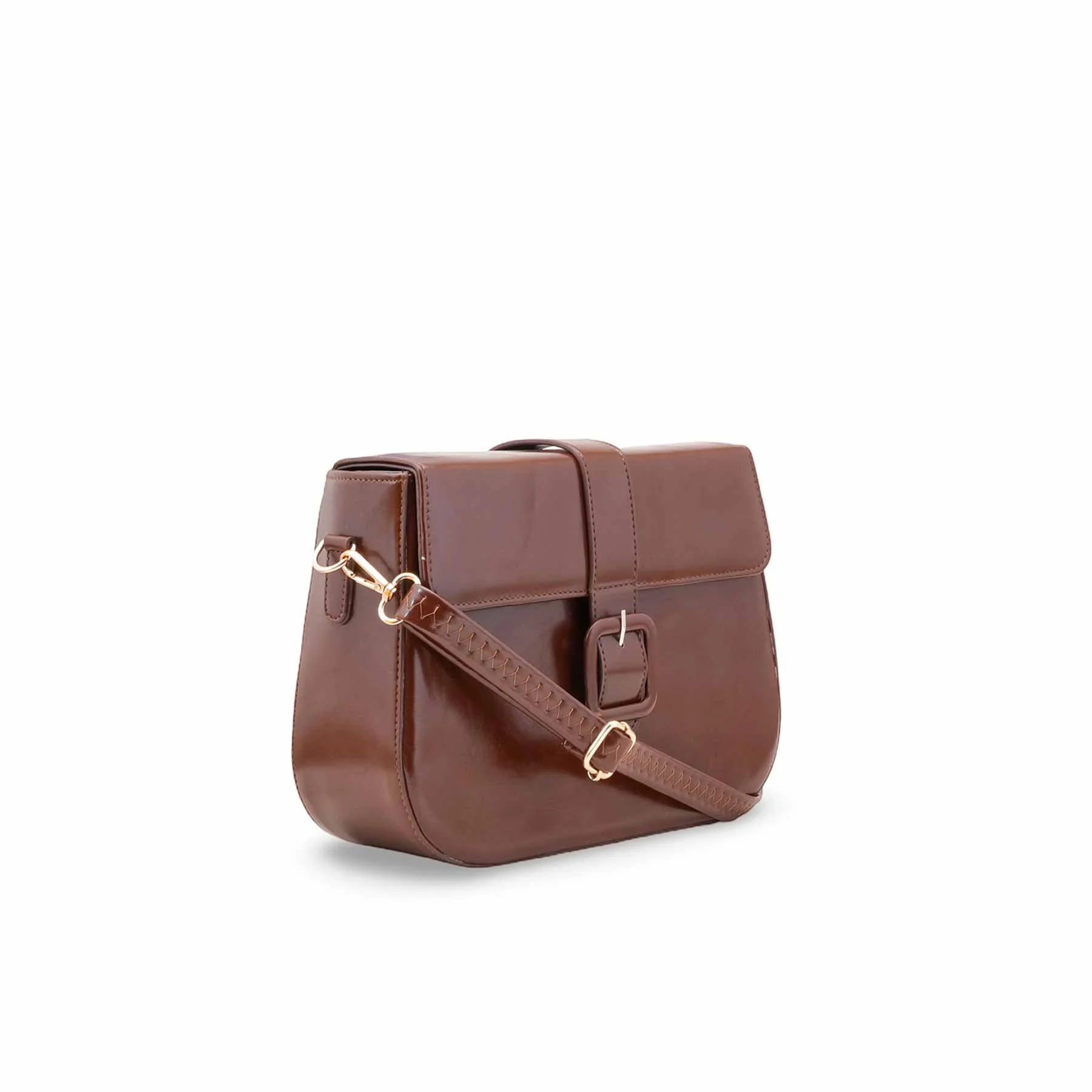 Brown Formal Shoulder Bag For Ladies P55863 - Image 3