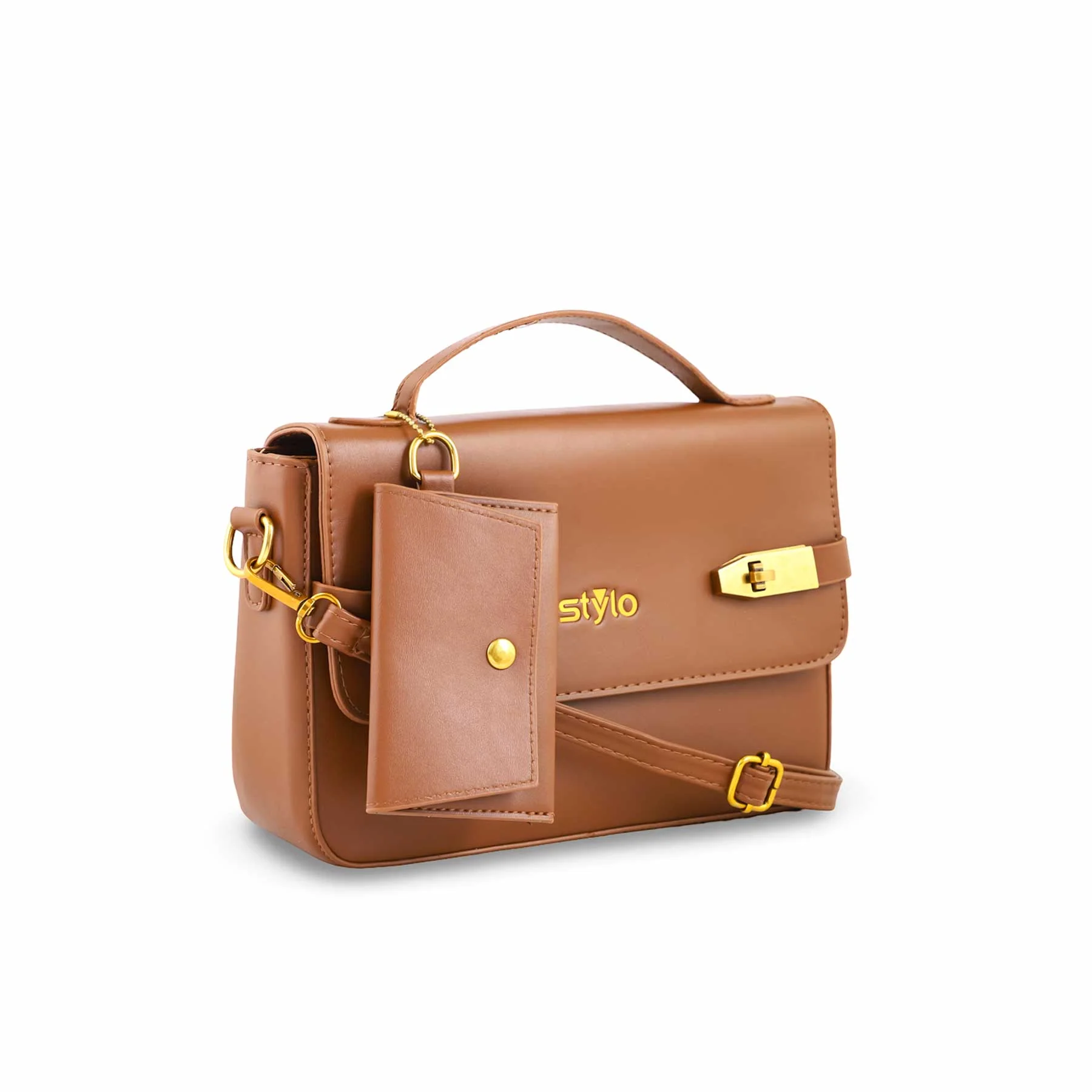 Brown Formal Shoulder Bag For Women P36142 - Image 2