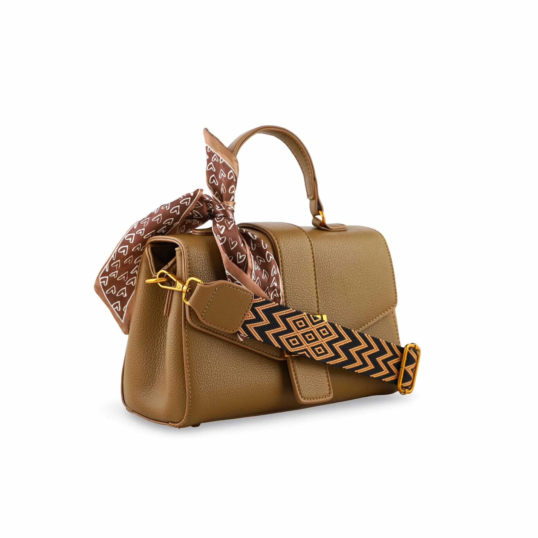 Brown Formal Shoulder Bag For Women P36302 - Image 3