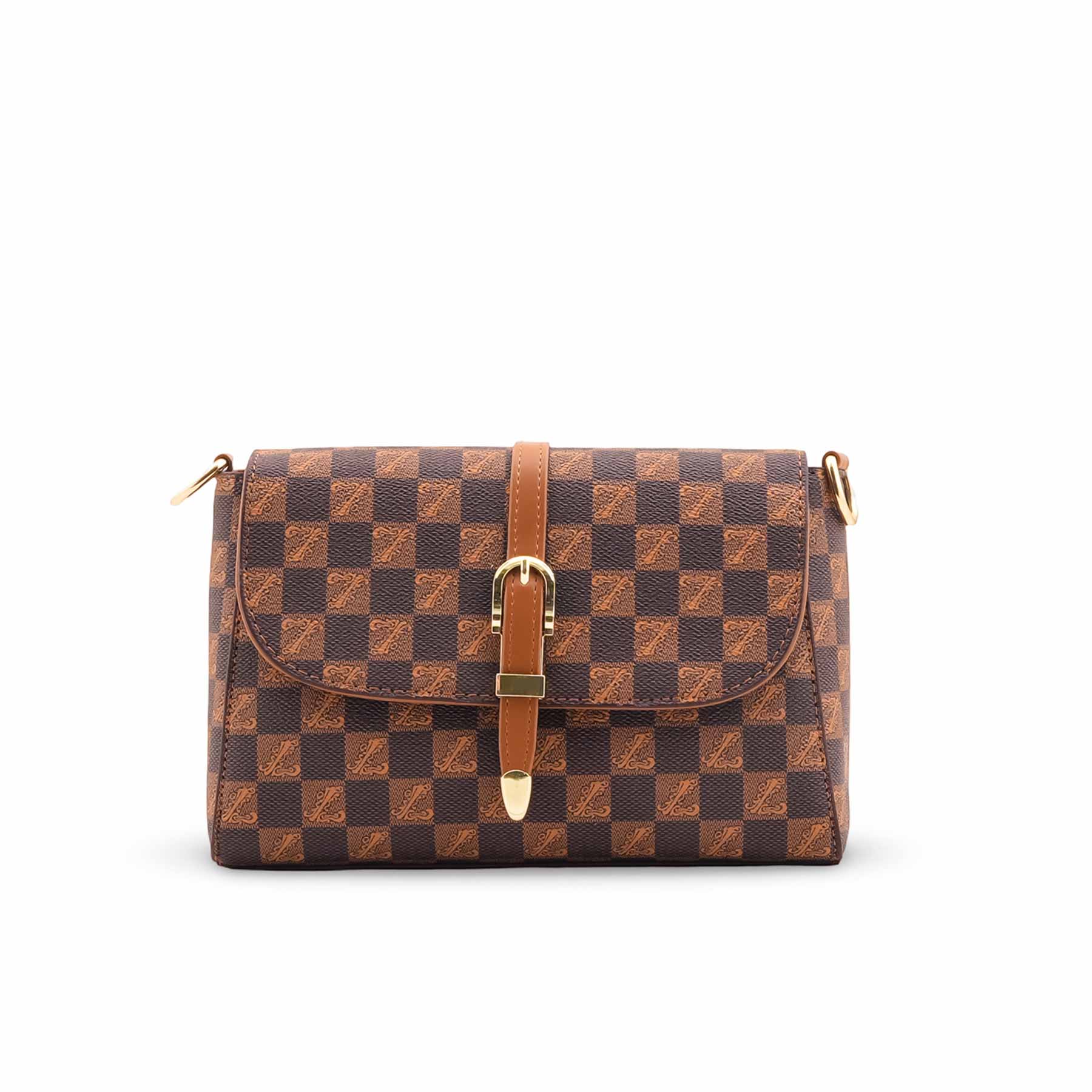 Brown Formal Shoulder Bag For Women P36418 - Image 2