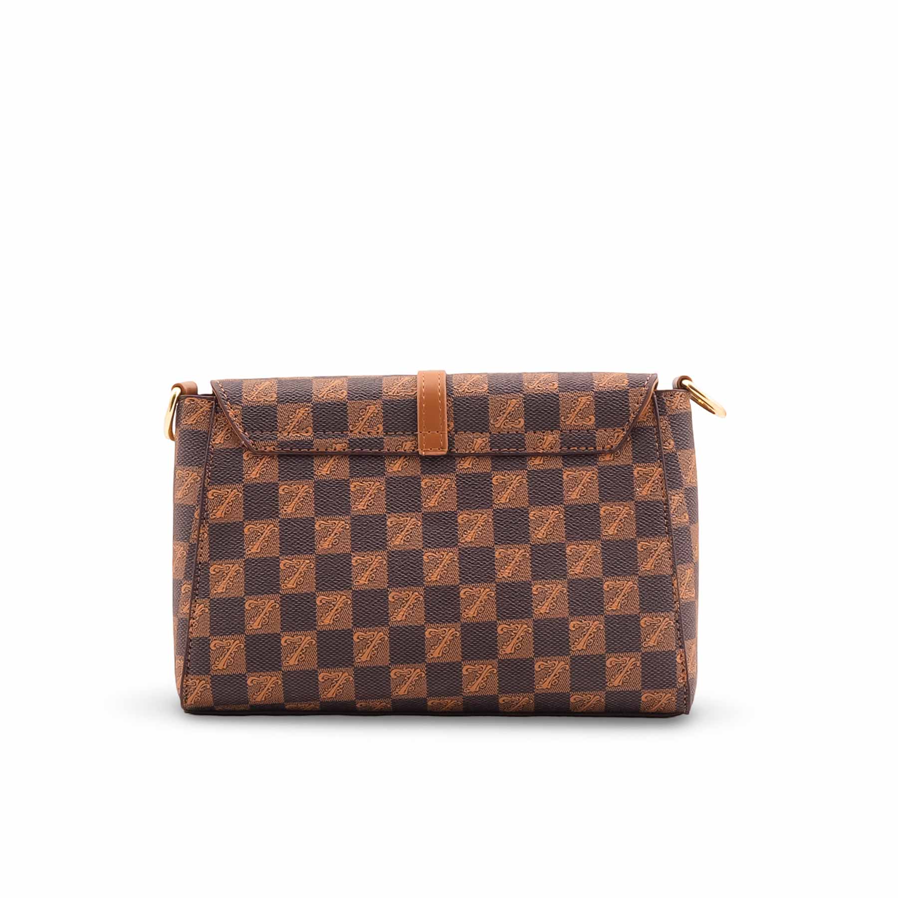 Brown Formal Shoulder Bag For Women P36418 - Image 4