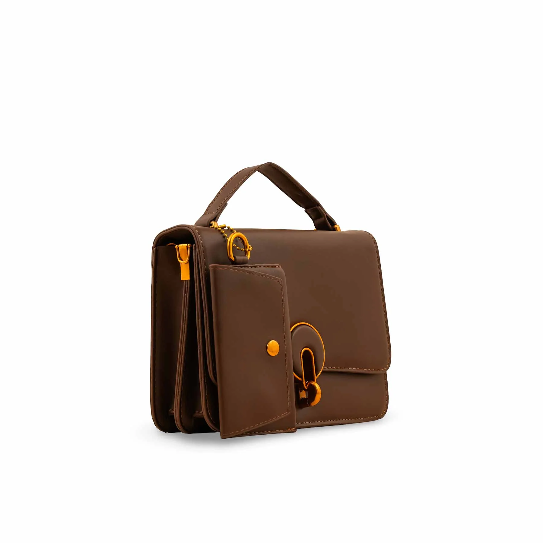 Brown Formal Shoulder Bag P36141 - Image 2