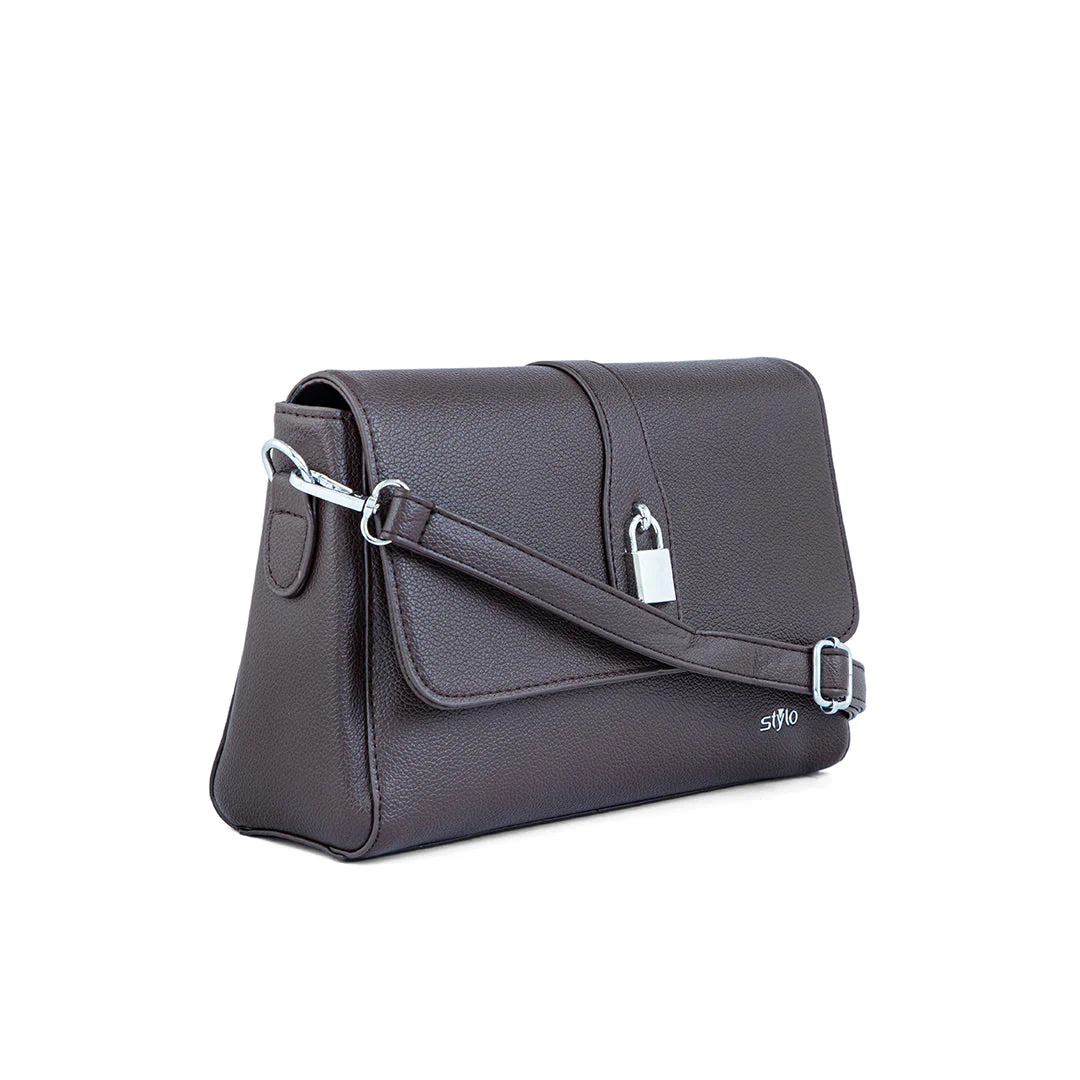 Brown Formal Shoulder Bag P36243 - Image 2