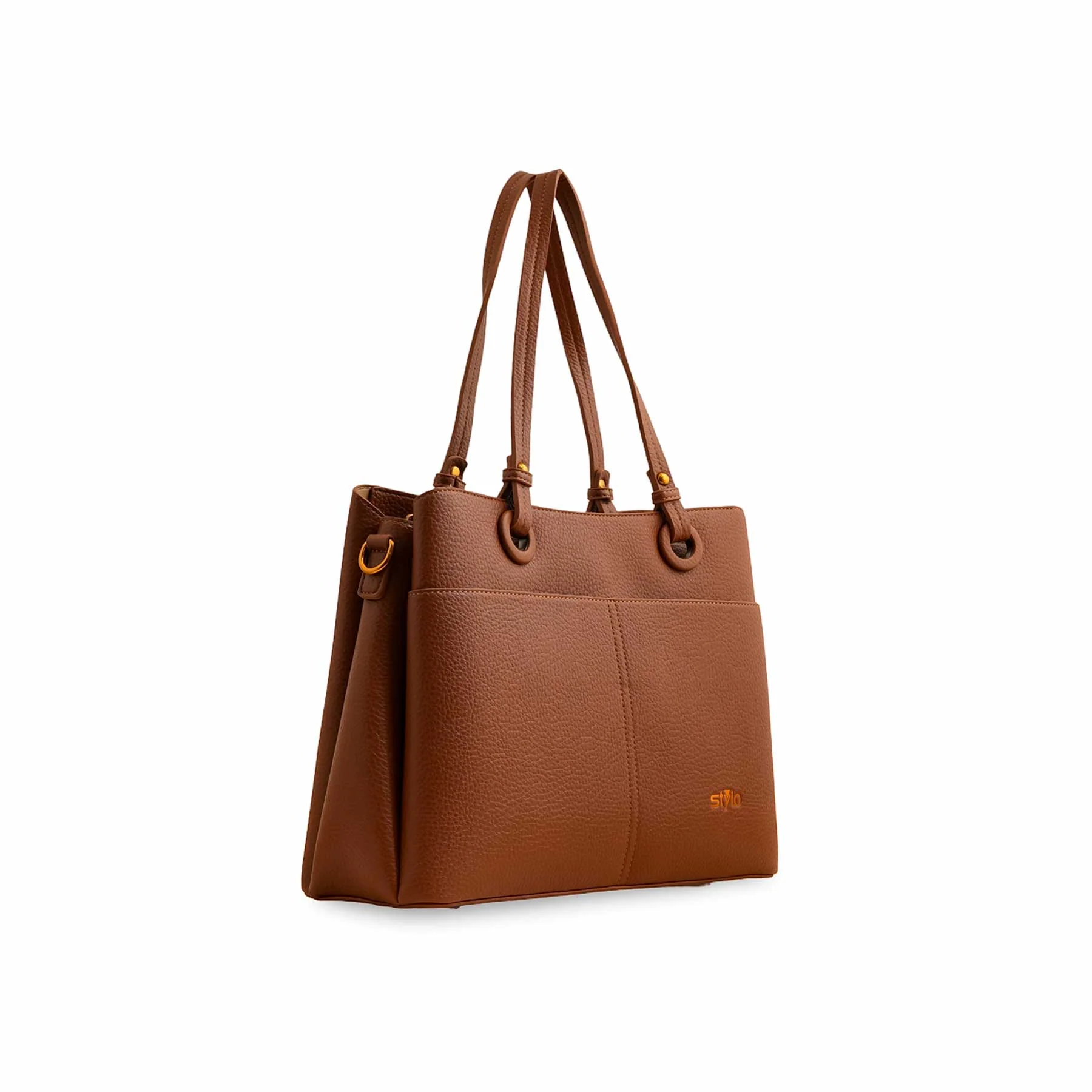 Brown Formal Shoulder Bag P36390 - Image 3