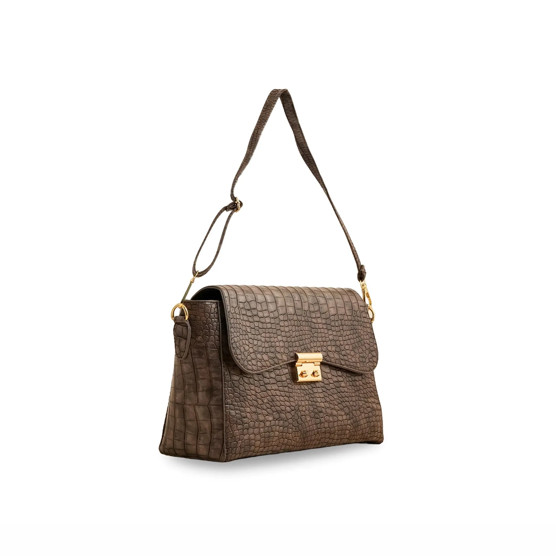 Brown Formal Shoulder Bag P55766 - Image 3