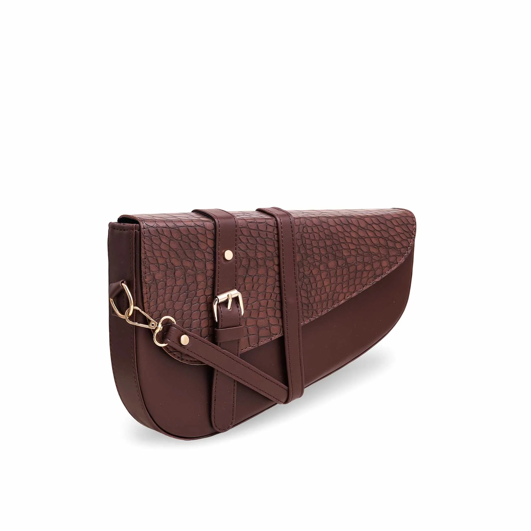 Brown Formal Shoulder Bag P56095 - Image 2