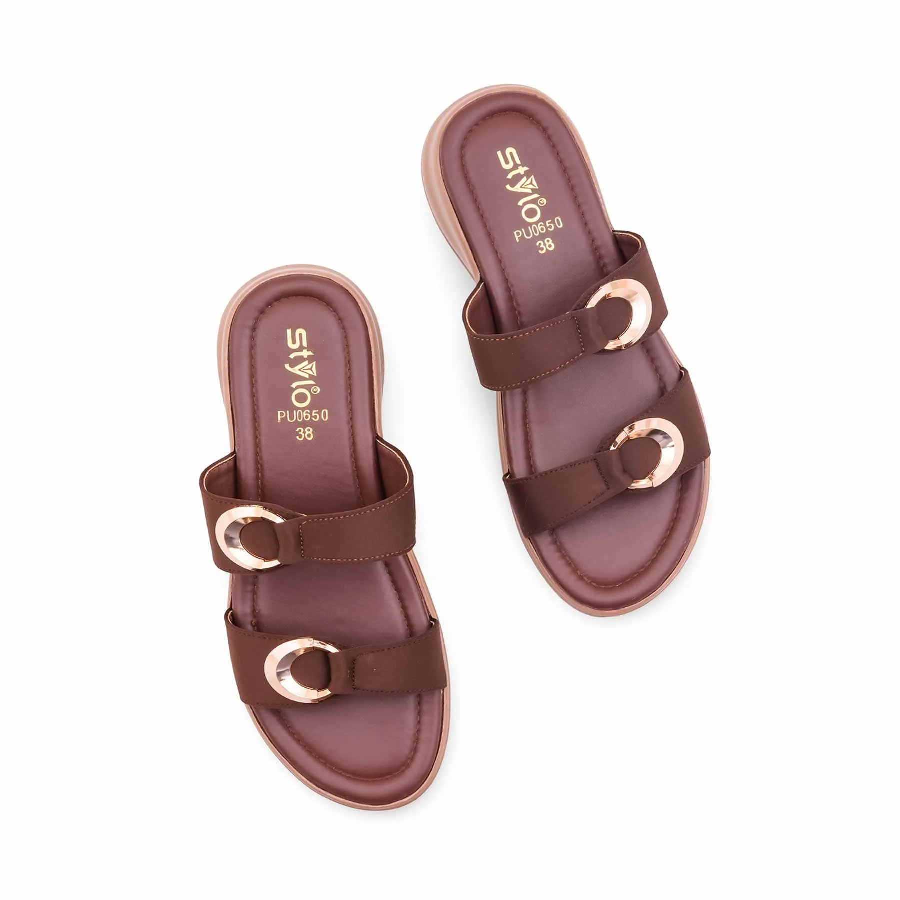 Brown Formal Slipper For Ladies PU0650 - Image 5
