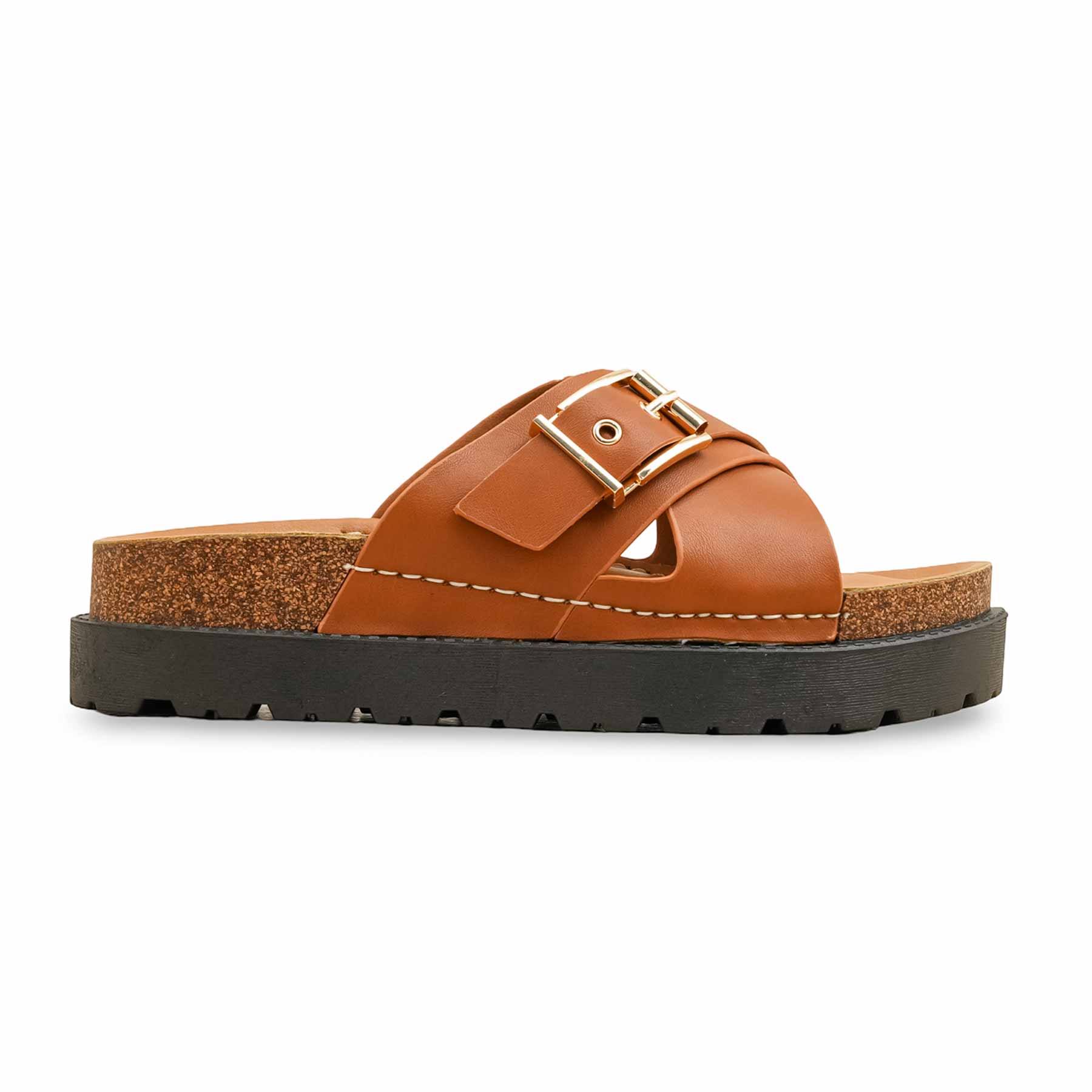 Brown Formal Slipper For Women PU0391 - Image 2