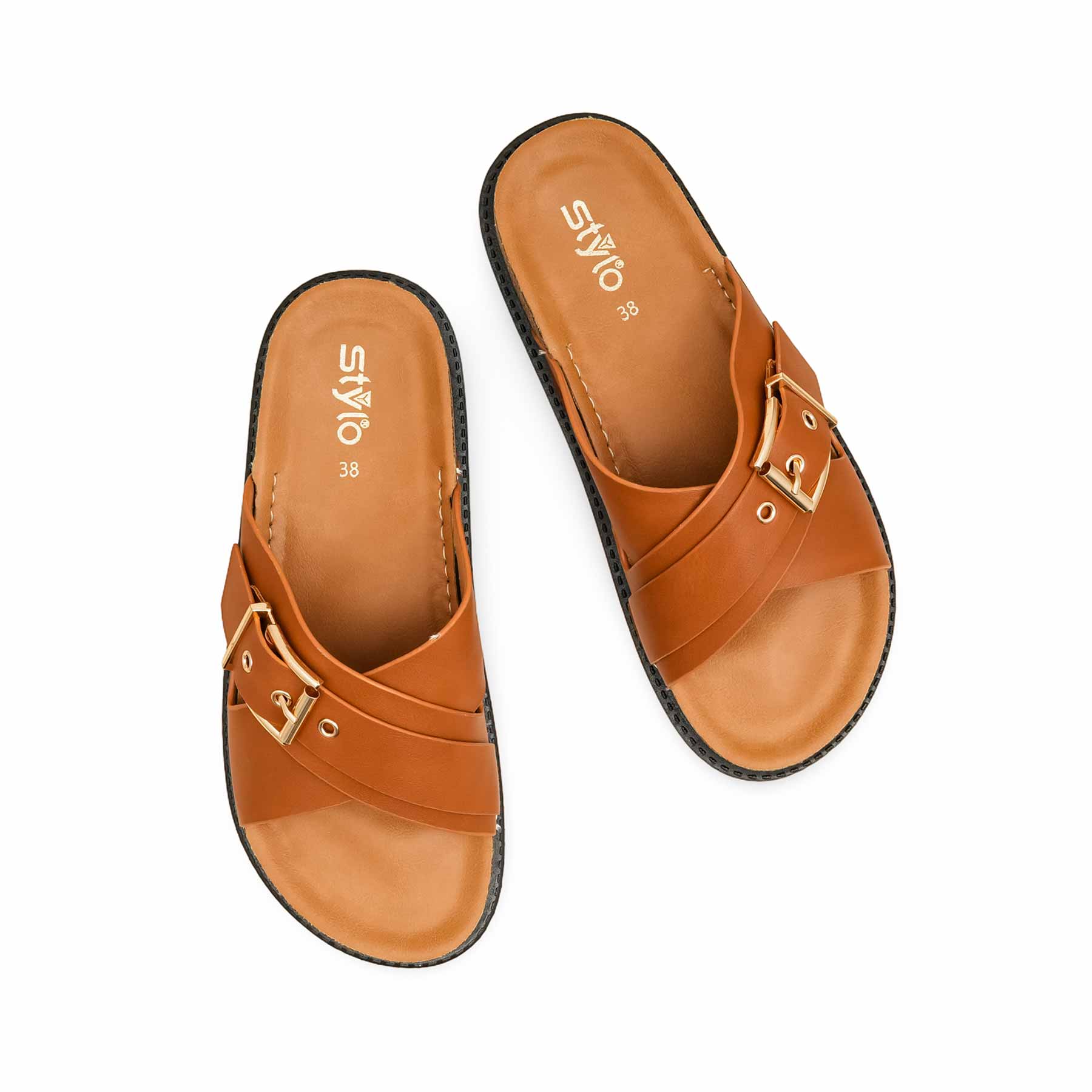 Brown Formal Slipper For Women PU0391 - Image 5