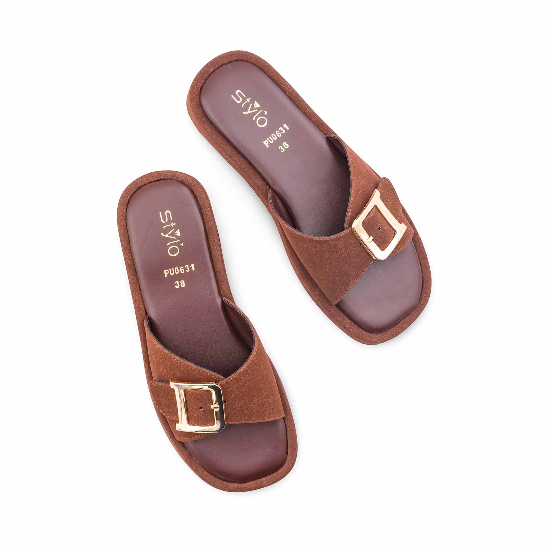 Brown Formal Slipper For Women PU0631 - Image 5