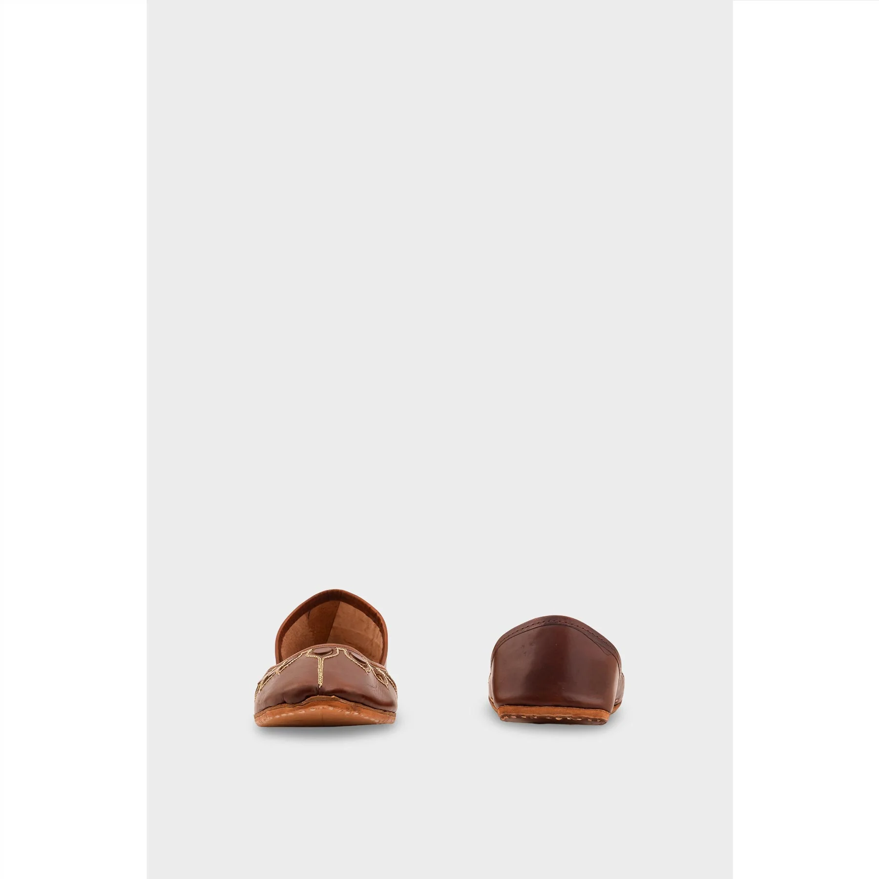 Brown Leather Khussa For Women EC8711 - Image 4