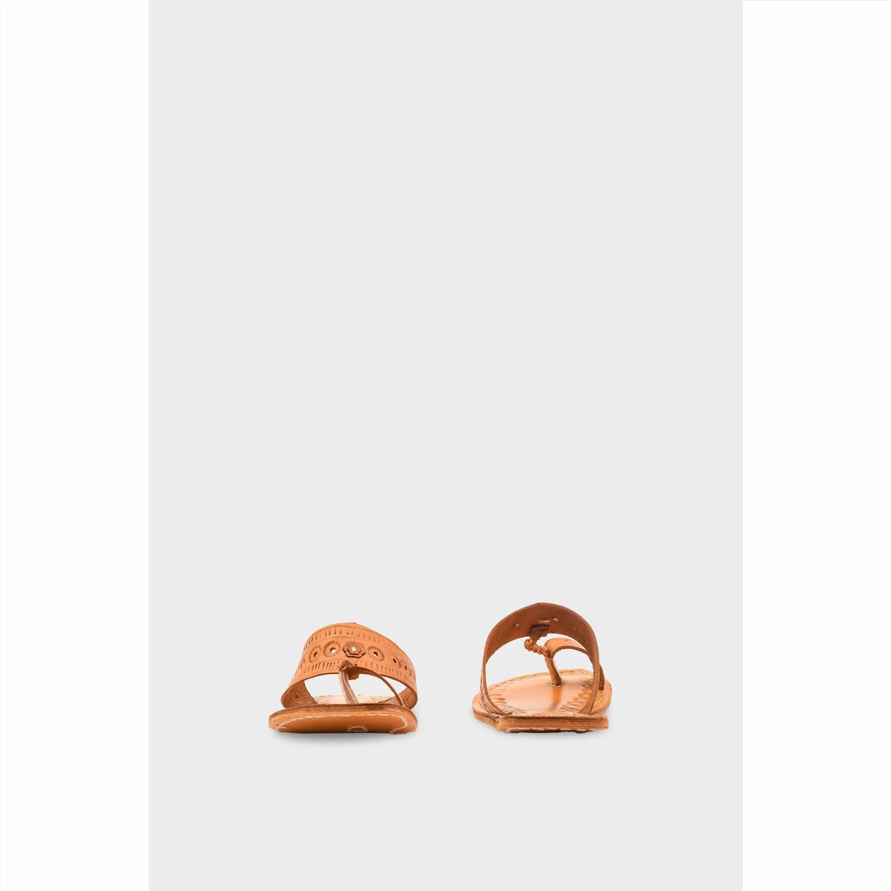 Brown Leather Kolapori For Women EC0262 - Image 4