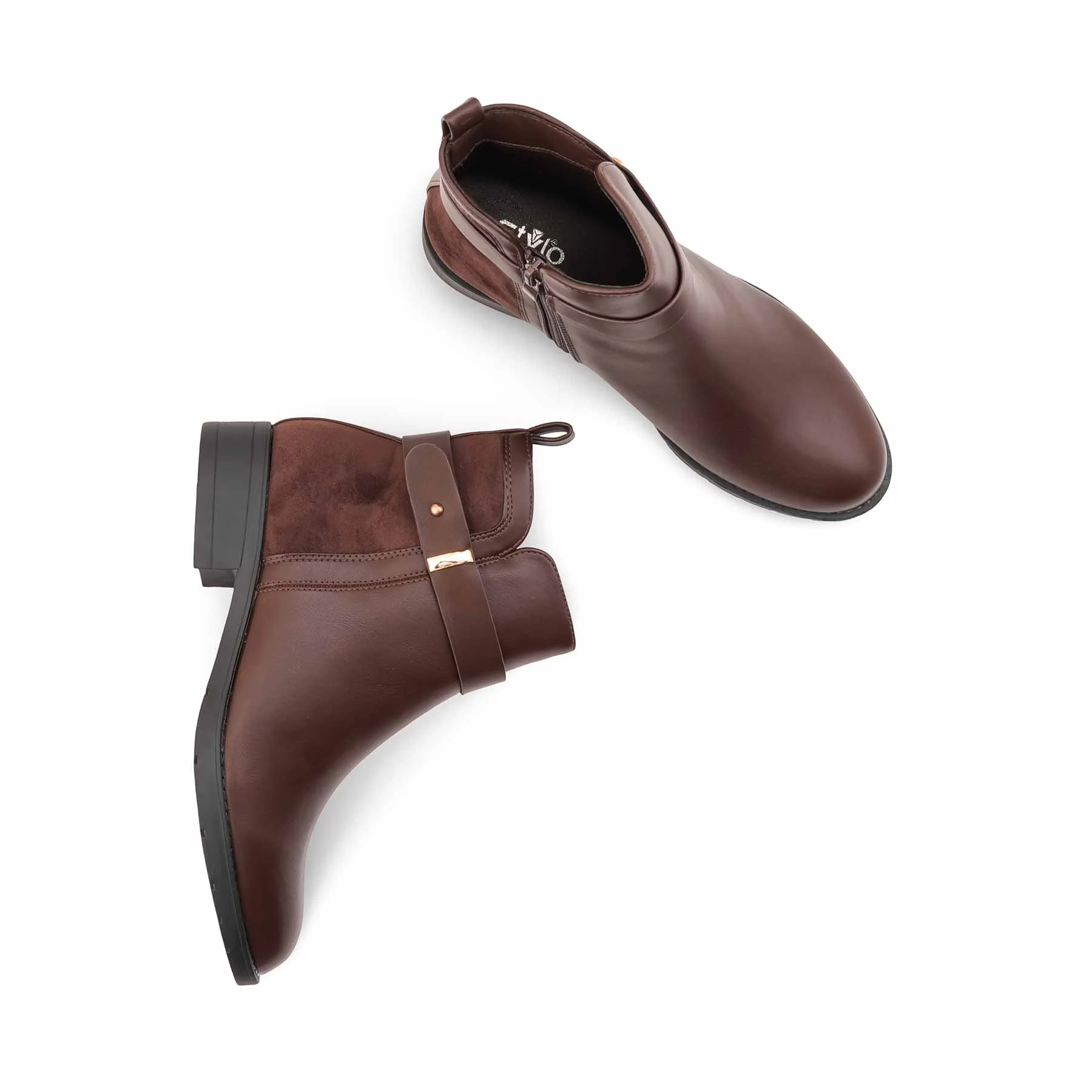 Brown Long Shoes For Ladies WN9025 - Image 5