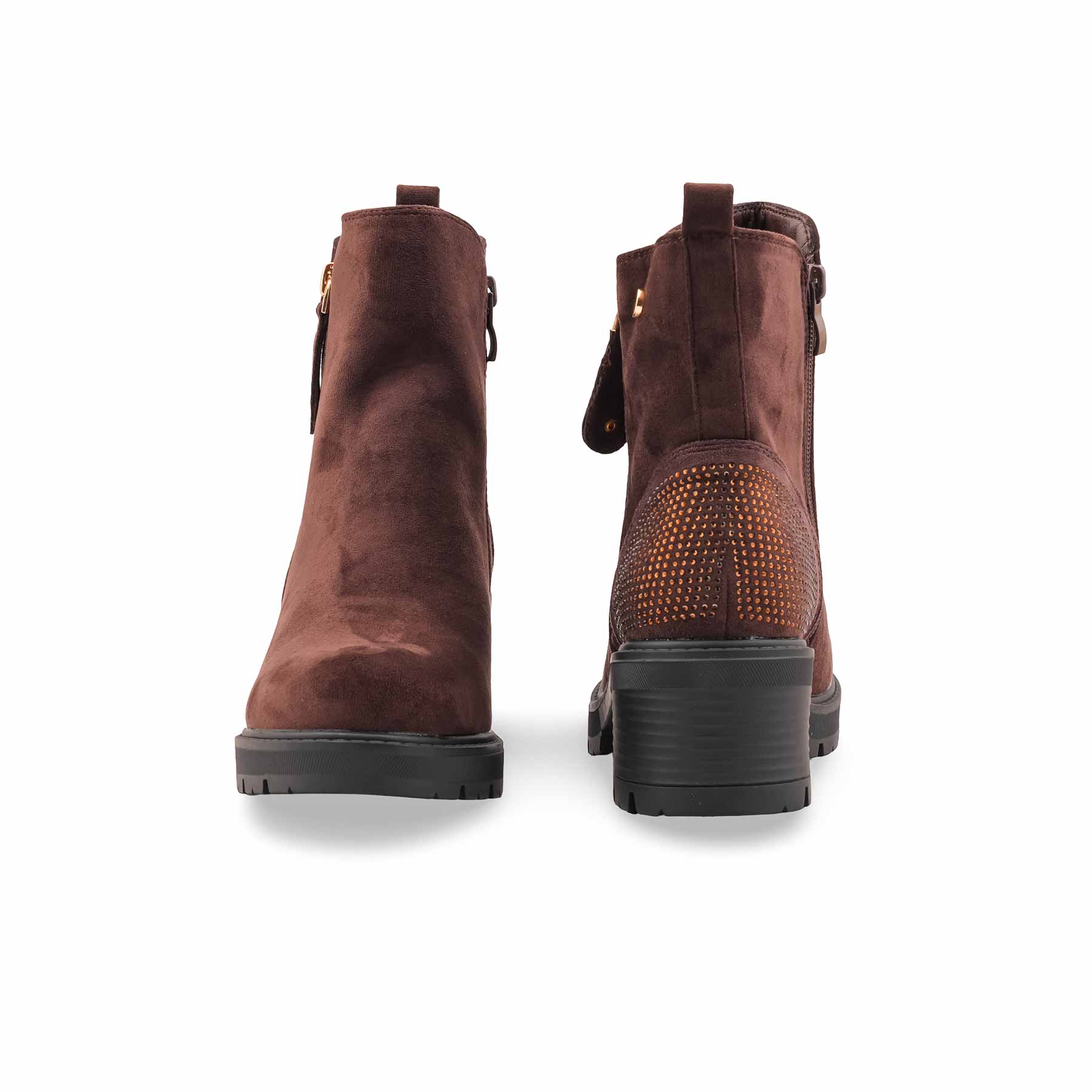 Brown Long Shoes For Women WN9022 - Image 4