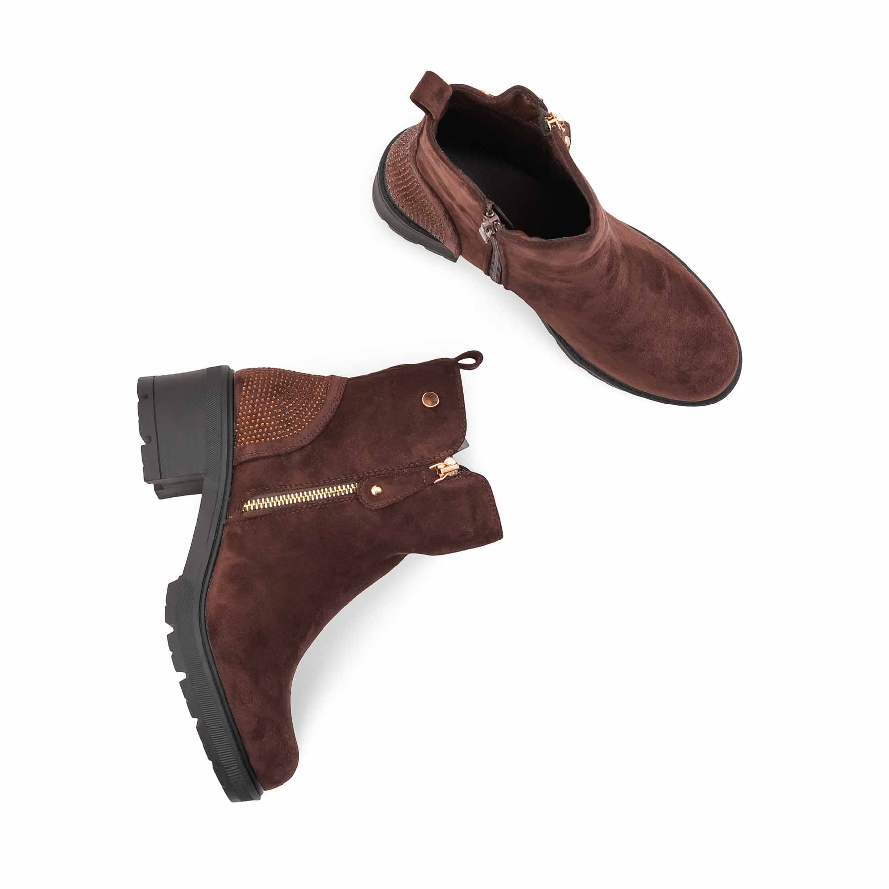 Brown Long Shoes For Women WN9022 - Image 5