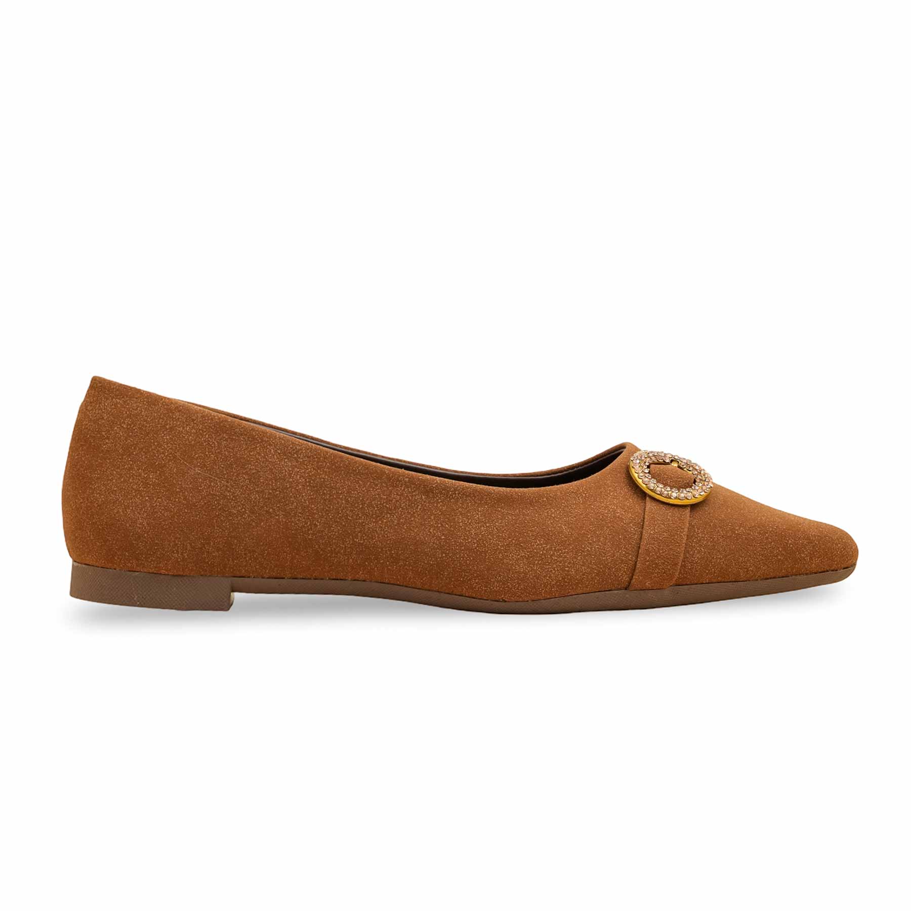 Brown Moccasin For Ladies WN1308 - Image 2