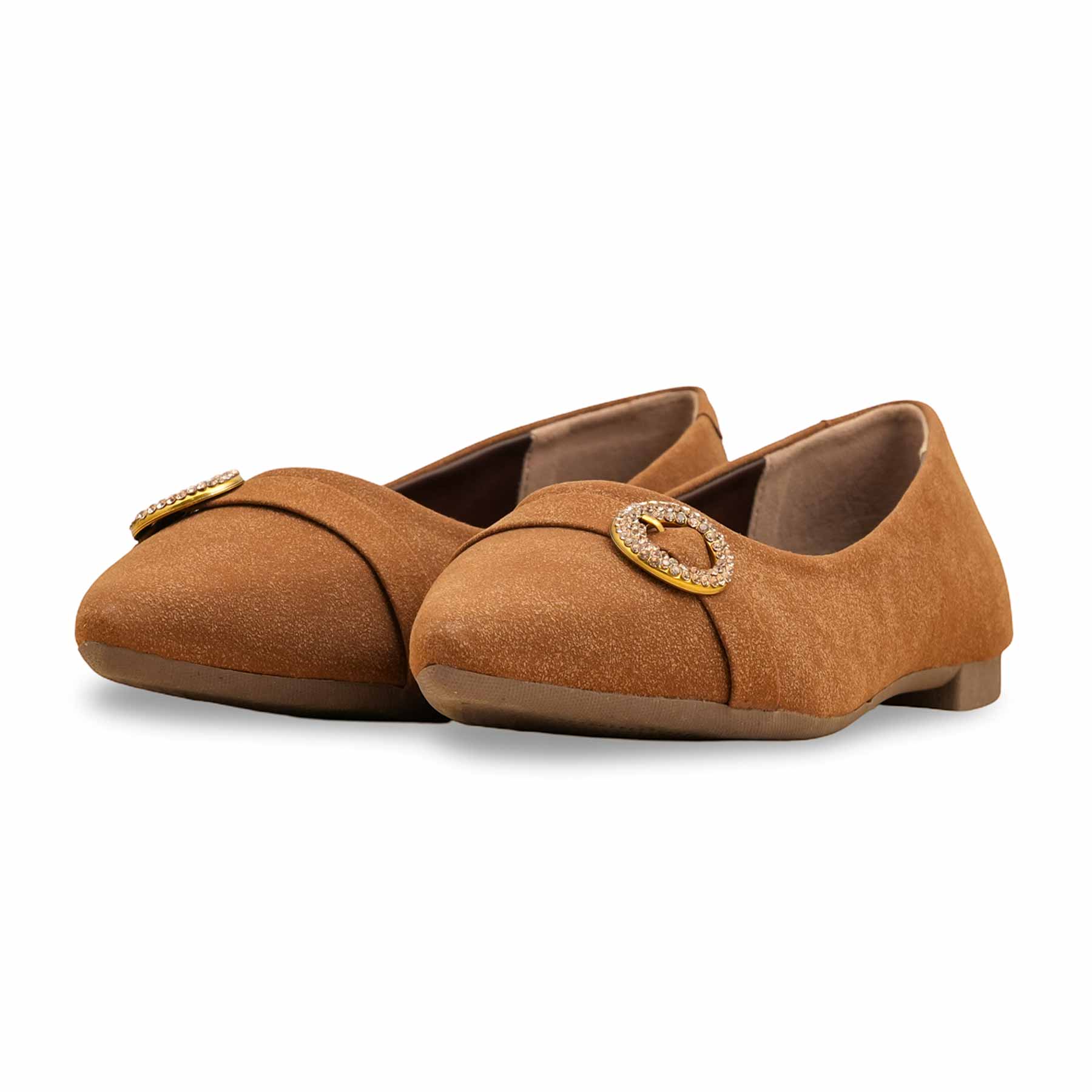 Brown Moccasin For Ladies WN1308 - Image 3