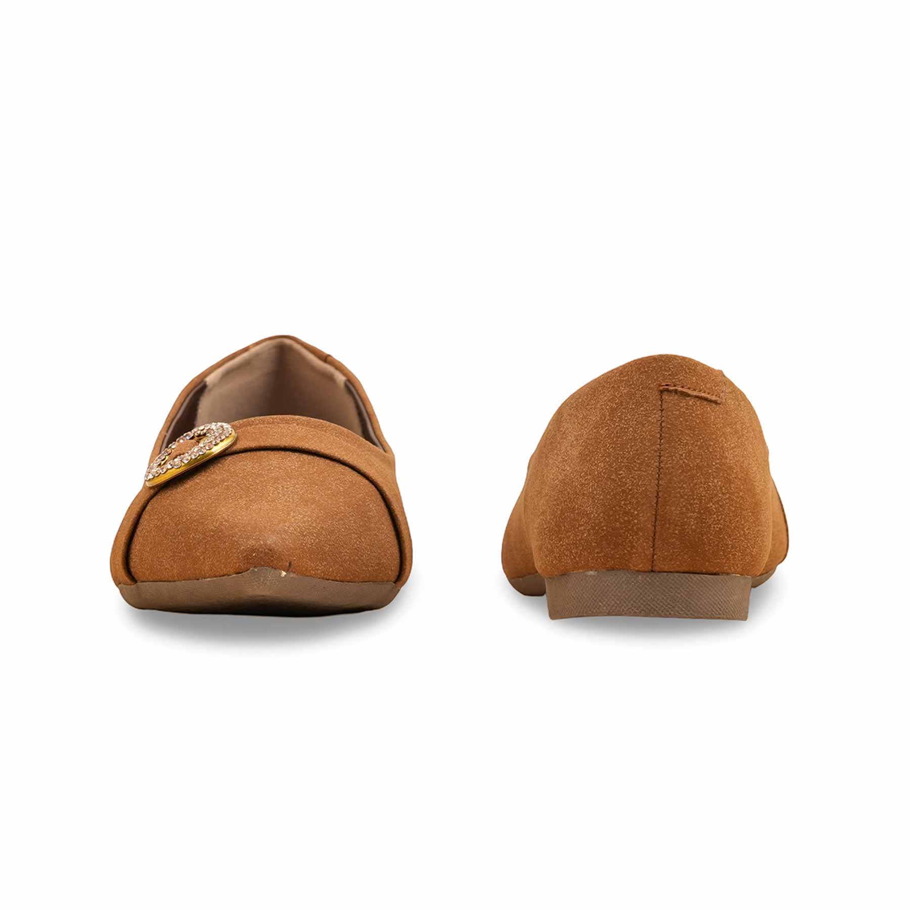 Brown Moccasin For Ladies WN1308 - Image 4
