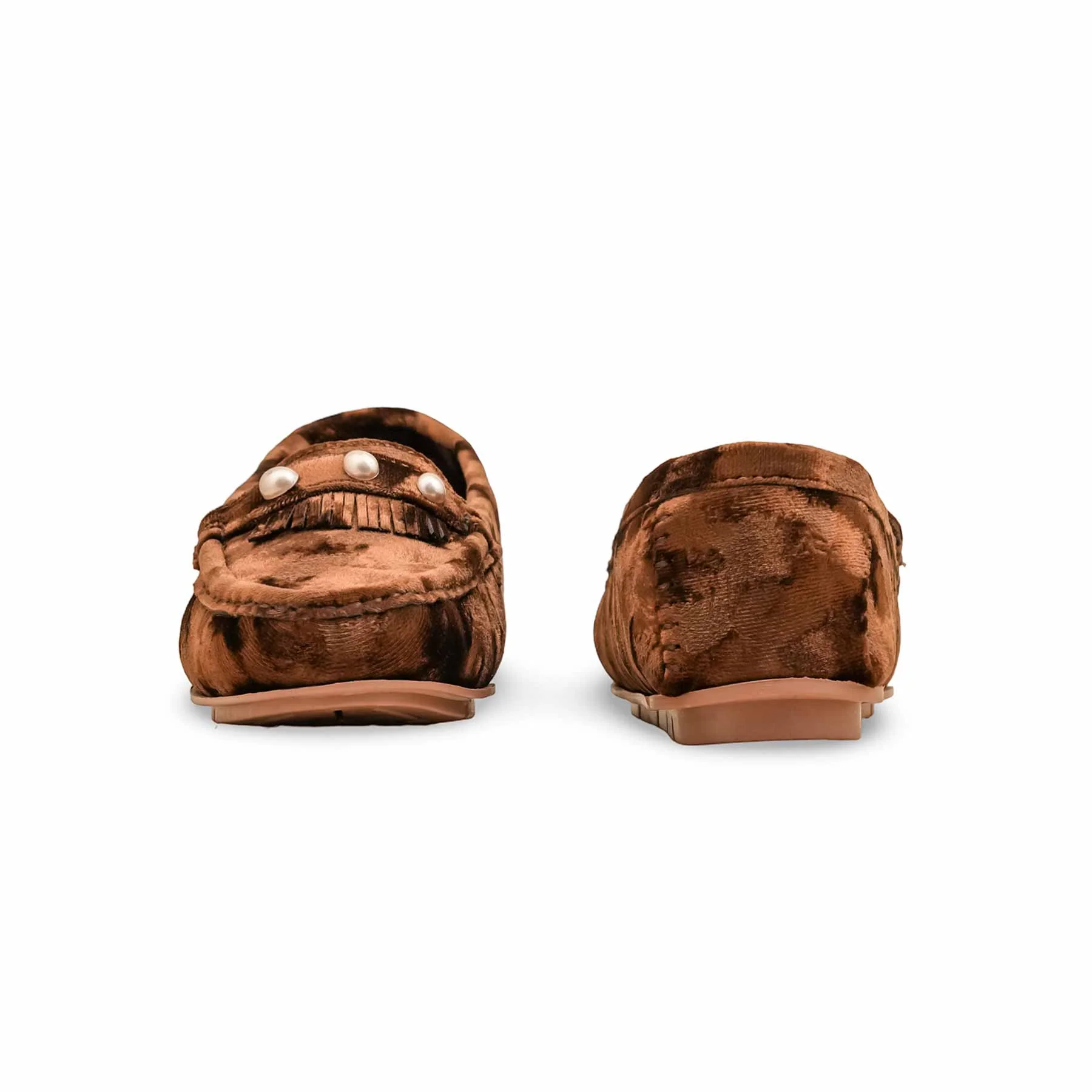 Brown Moccasin For Ladies WN4506 - Image 4