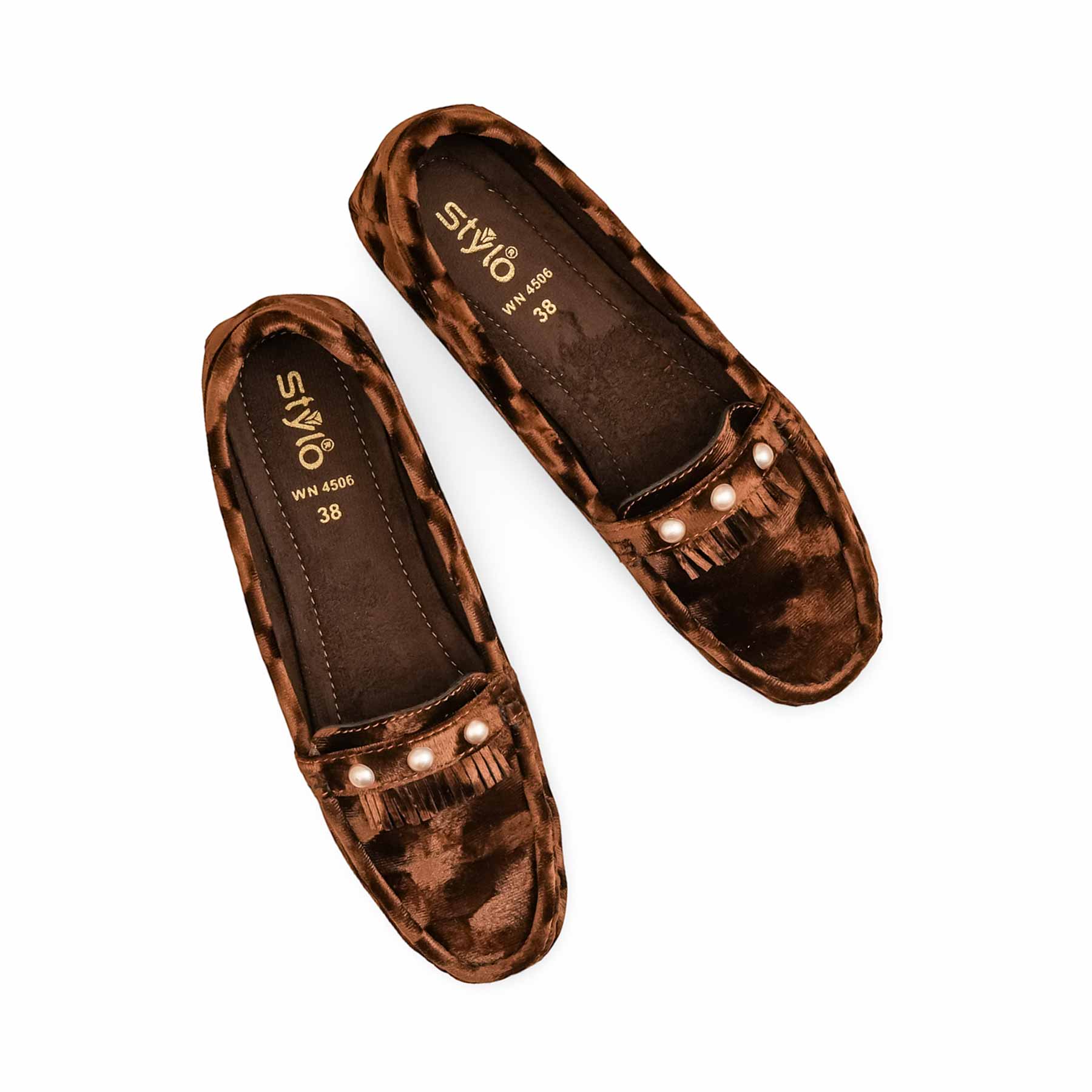 Brown Moccasin For Ladies WN4506 - Image 5