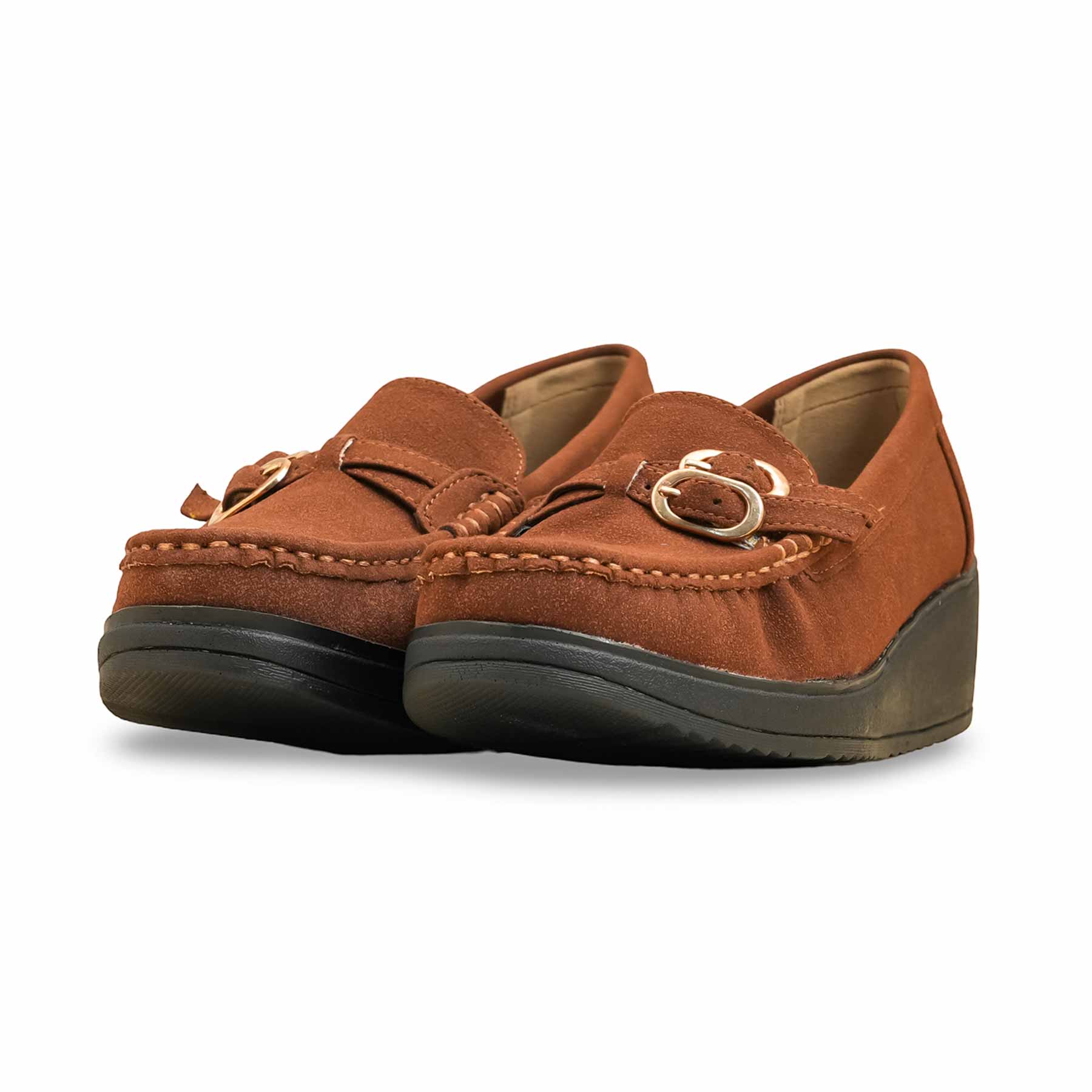 Brown Moccasin For Ladies WN4530 - Image 4