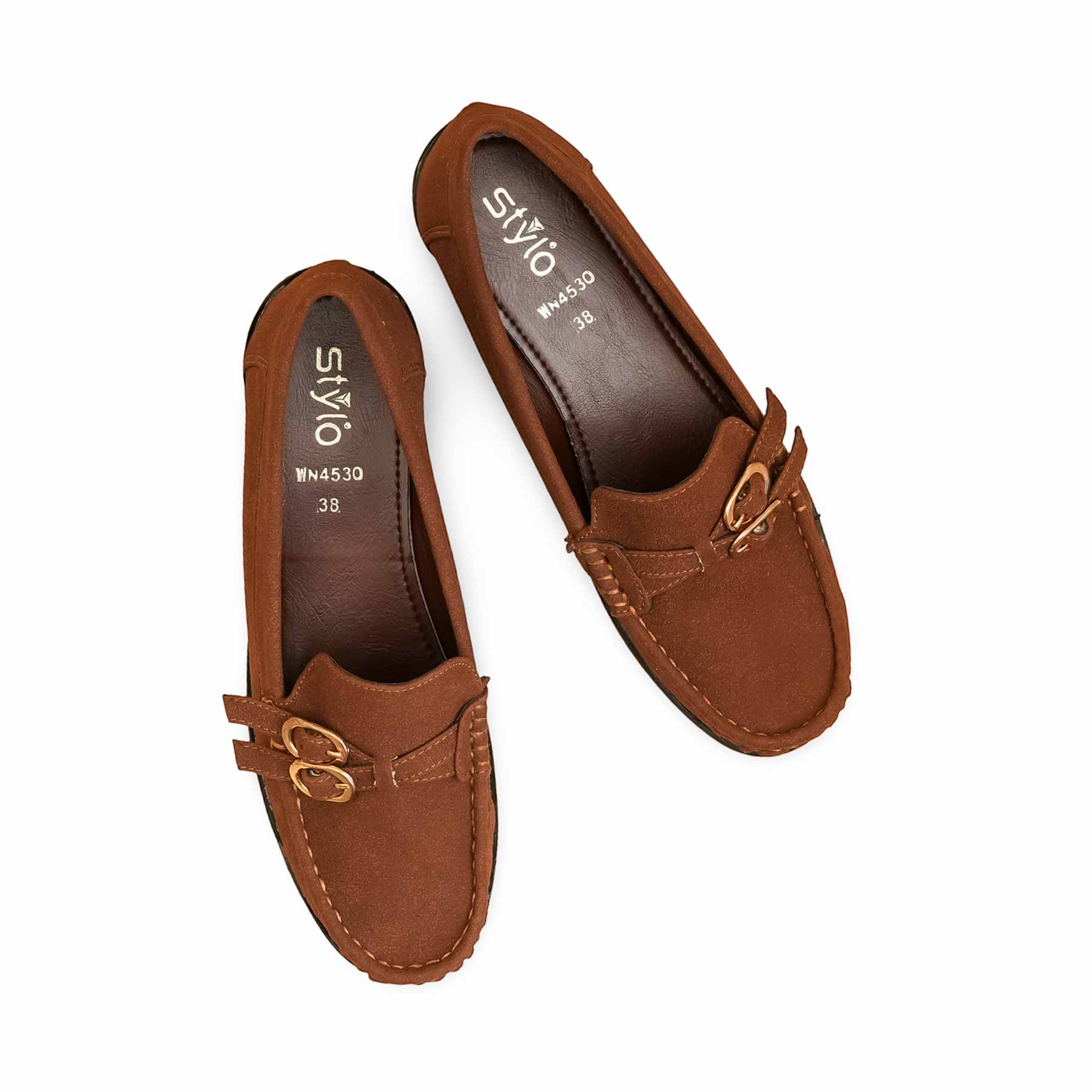 Brown Moccasin For Ladies WN4530 - Image 6