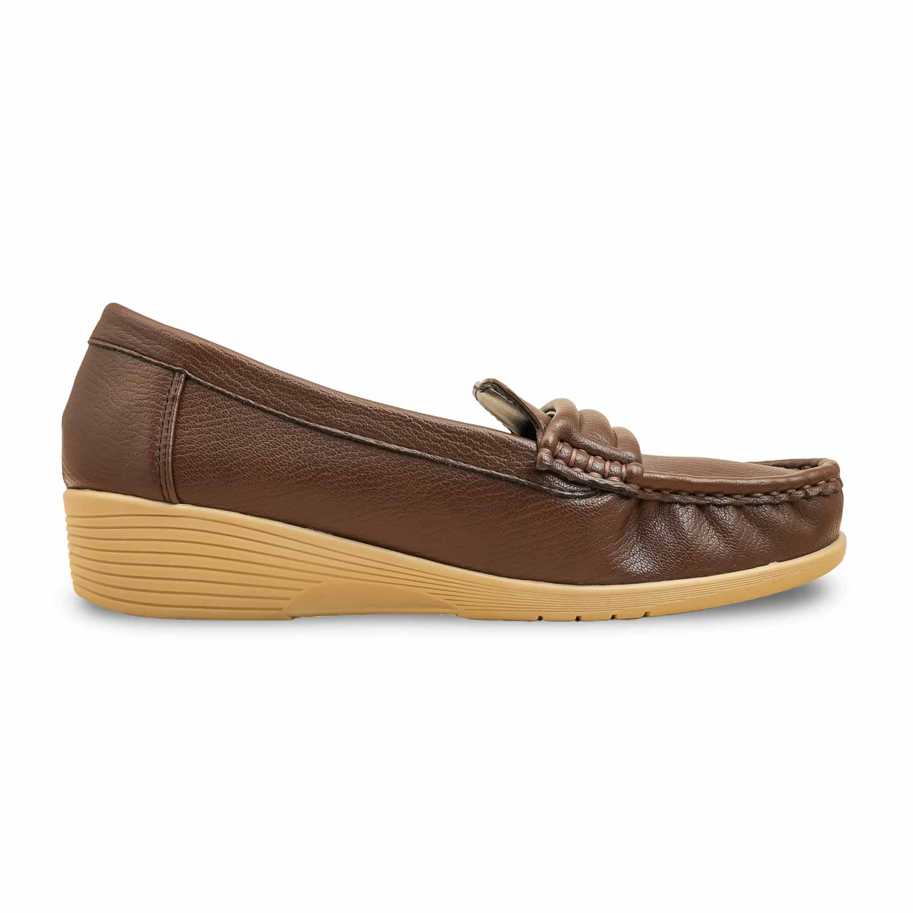 Brown Moccasin For Ladies WN4552 - Image 3