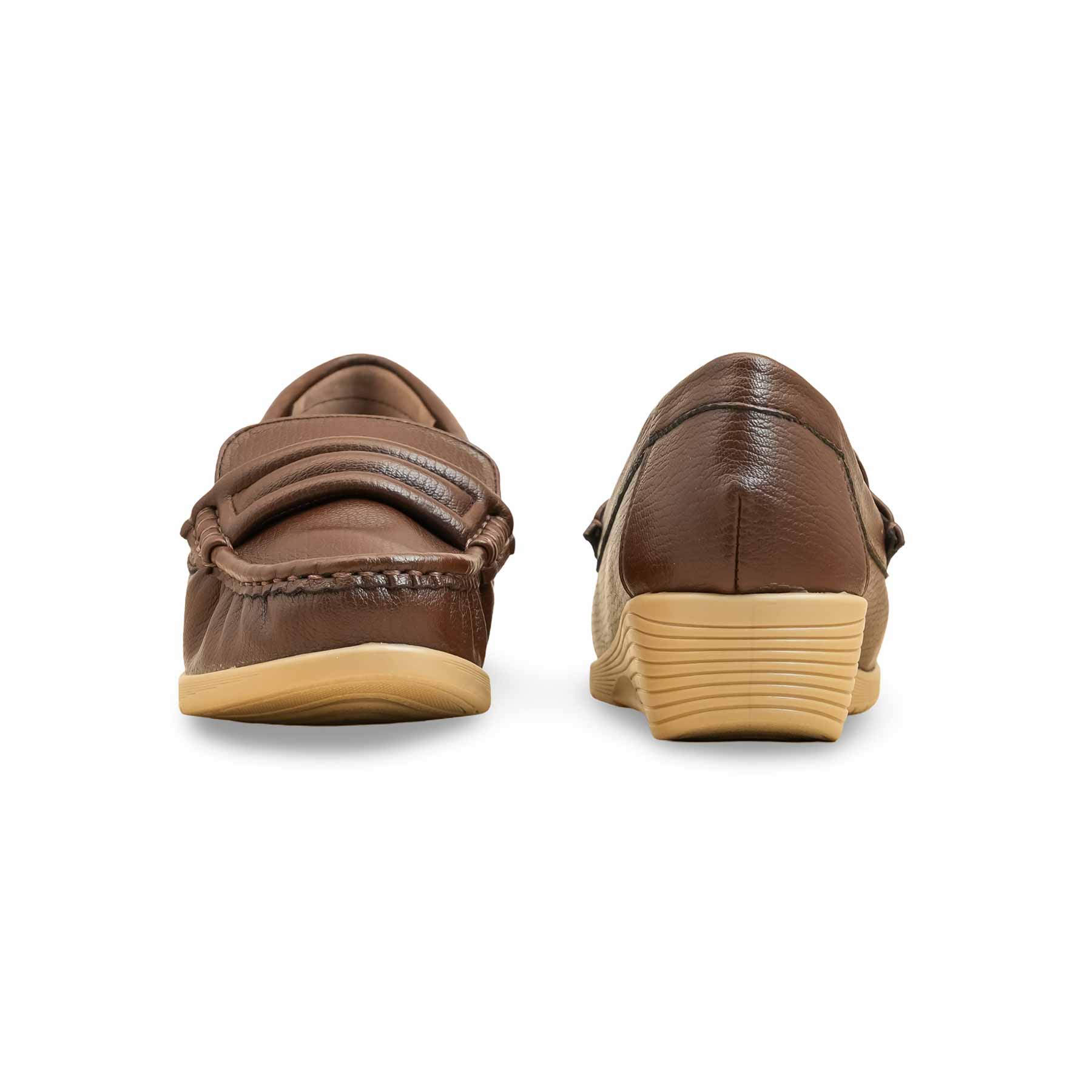 Brown Moccasin For Ladies WN4552 - Image 5