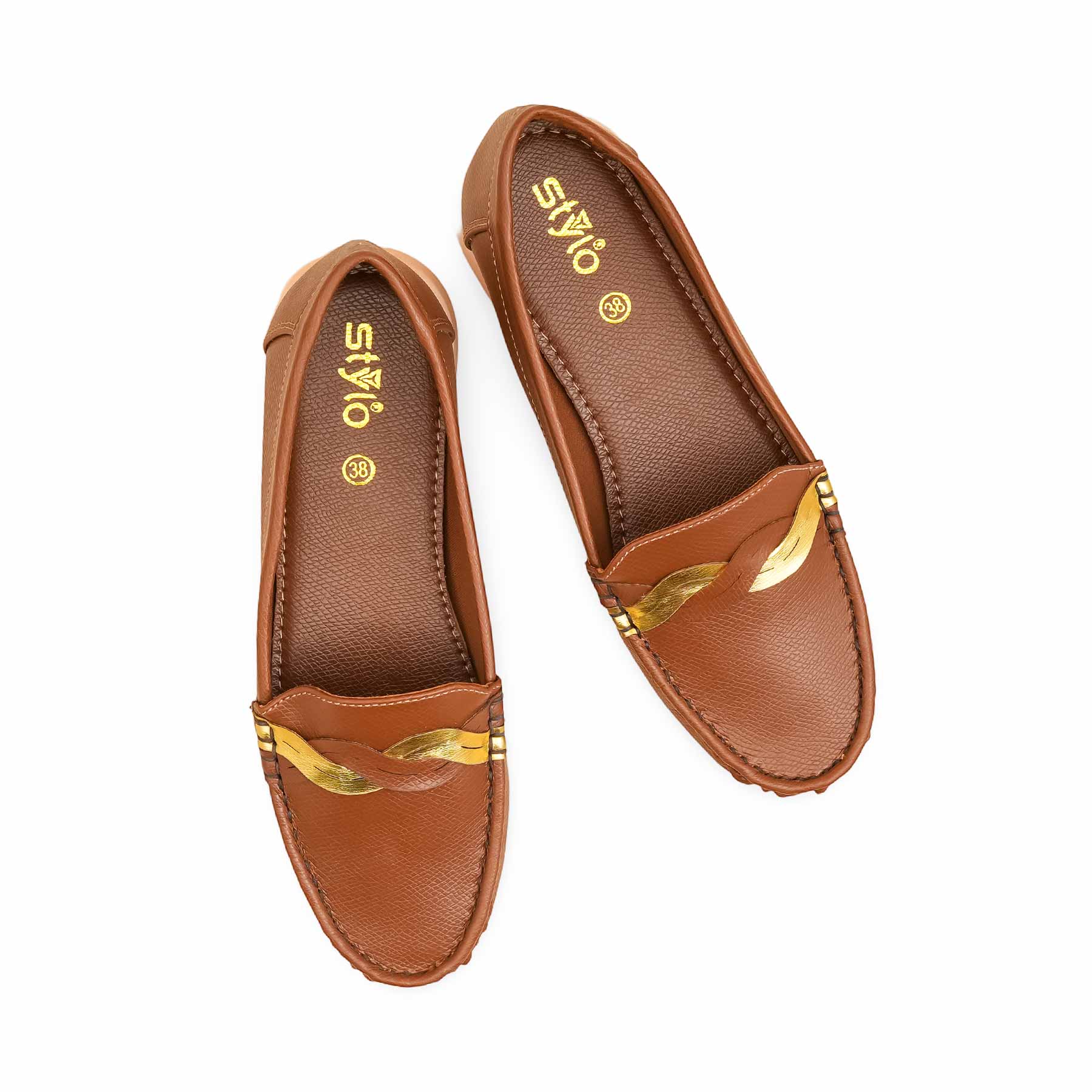 Brown Moccasin For Ladies WN4555 - Image 5