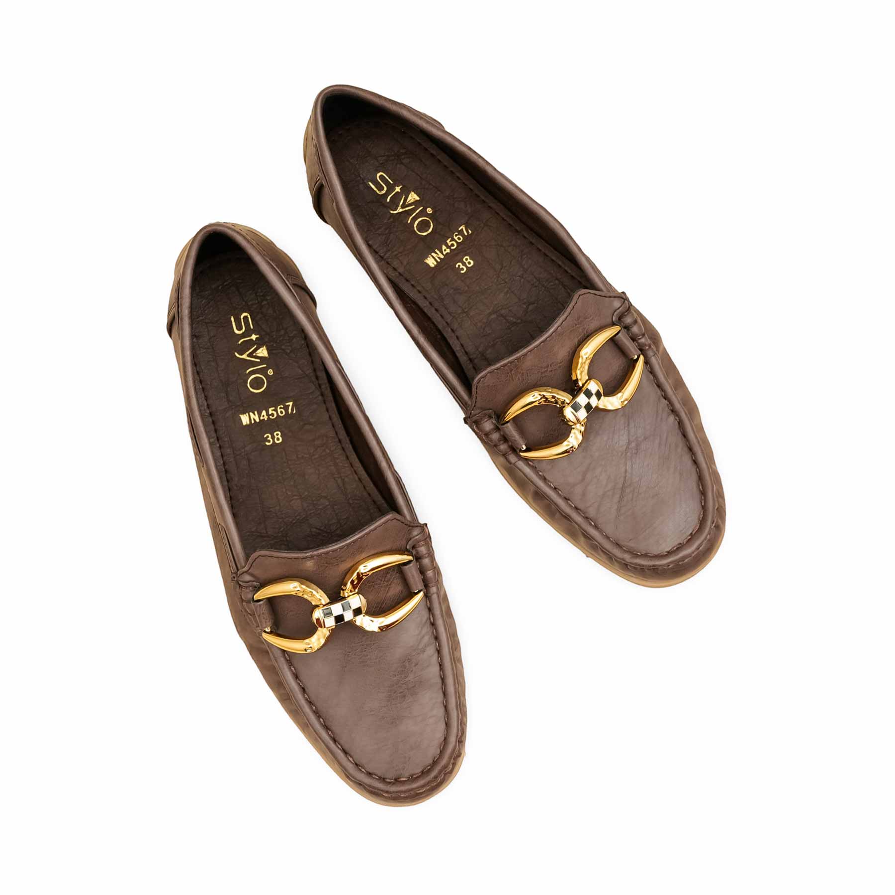 Brown Moccasin For Ladies WN4567 - Image 5