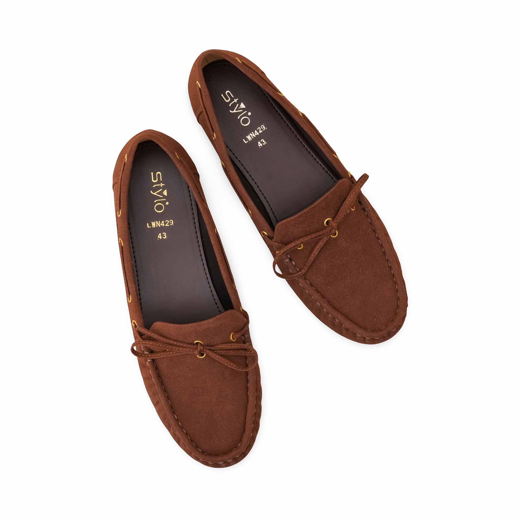 Brown Moccasin For Women LWN429 - Image 6