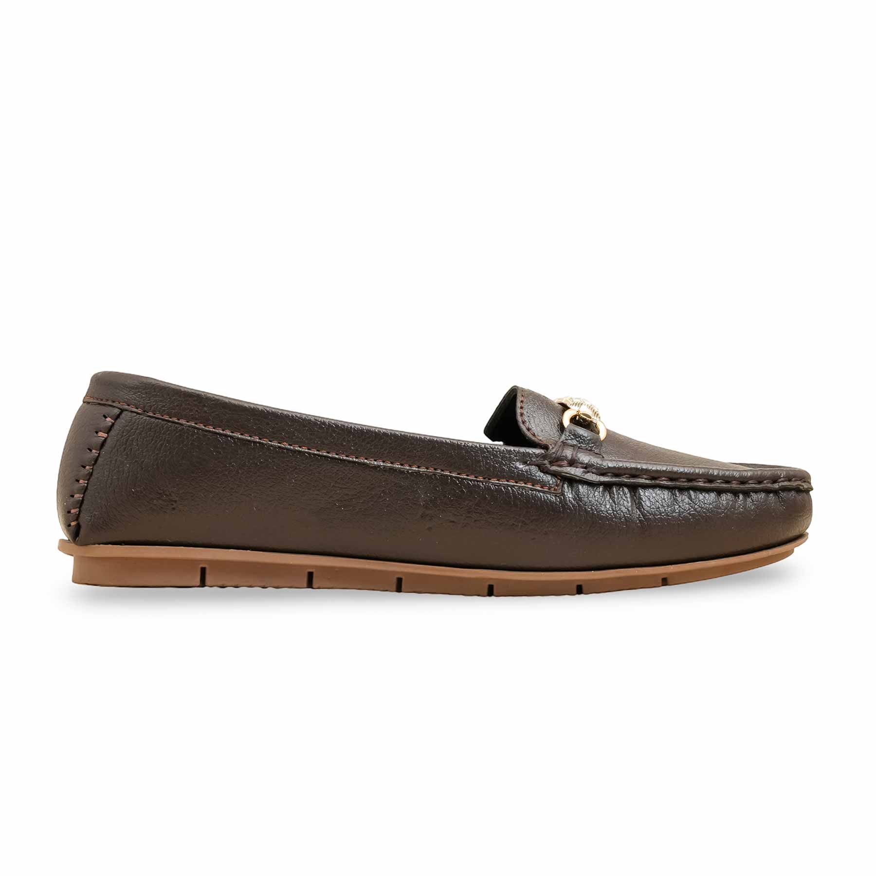 Brown Moccasin For Women WN4508 - Image 2
