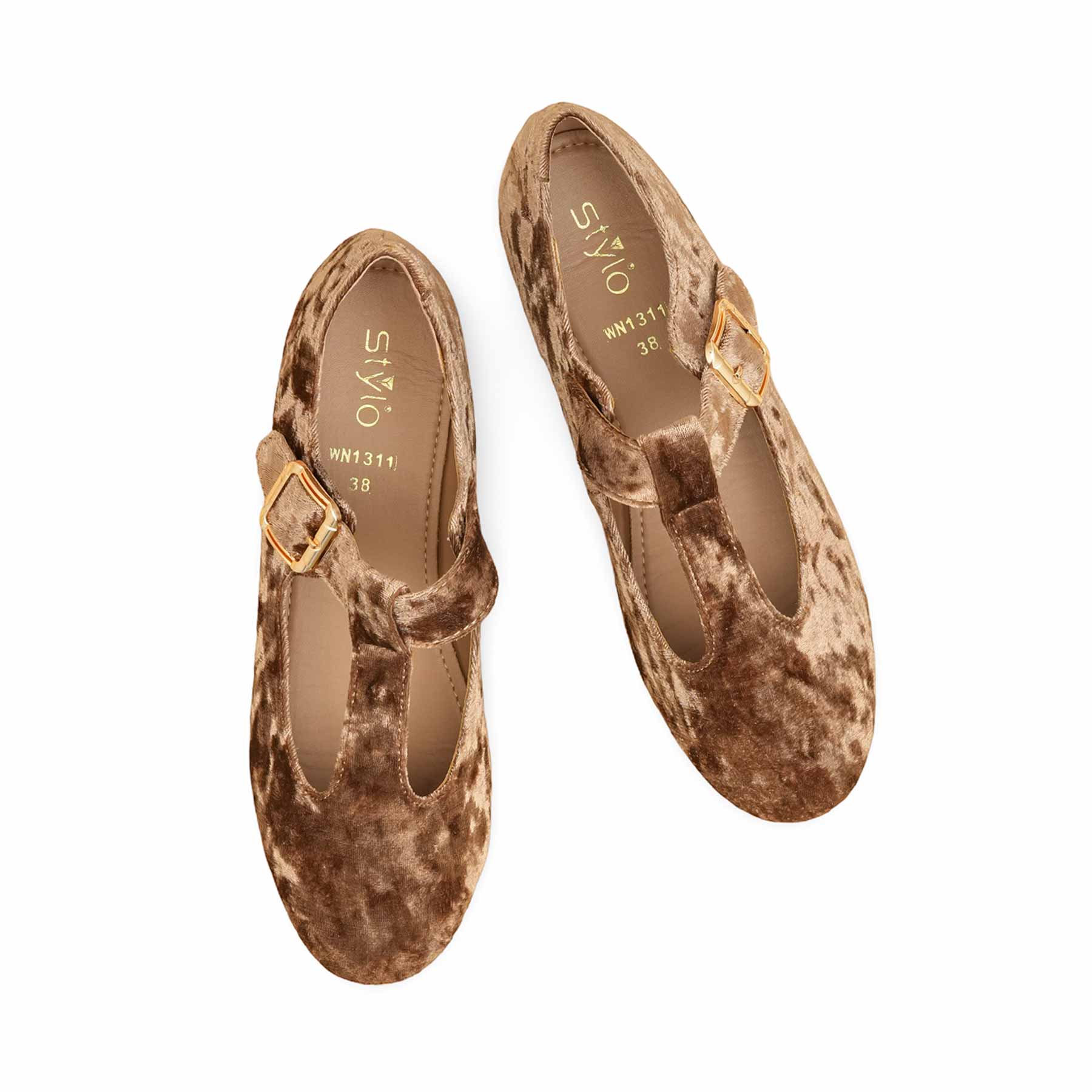 Brown Pumps For Women WN1311 - Image 5