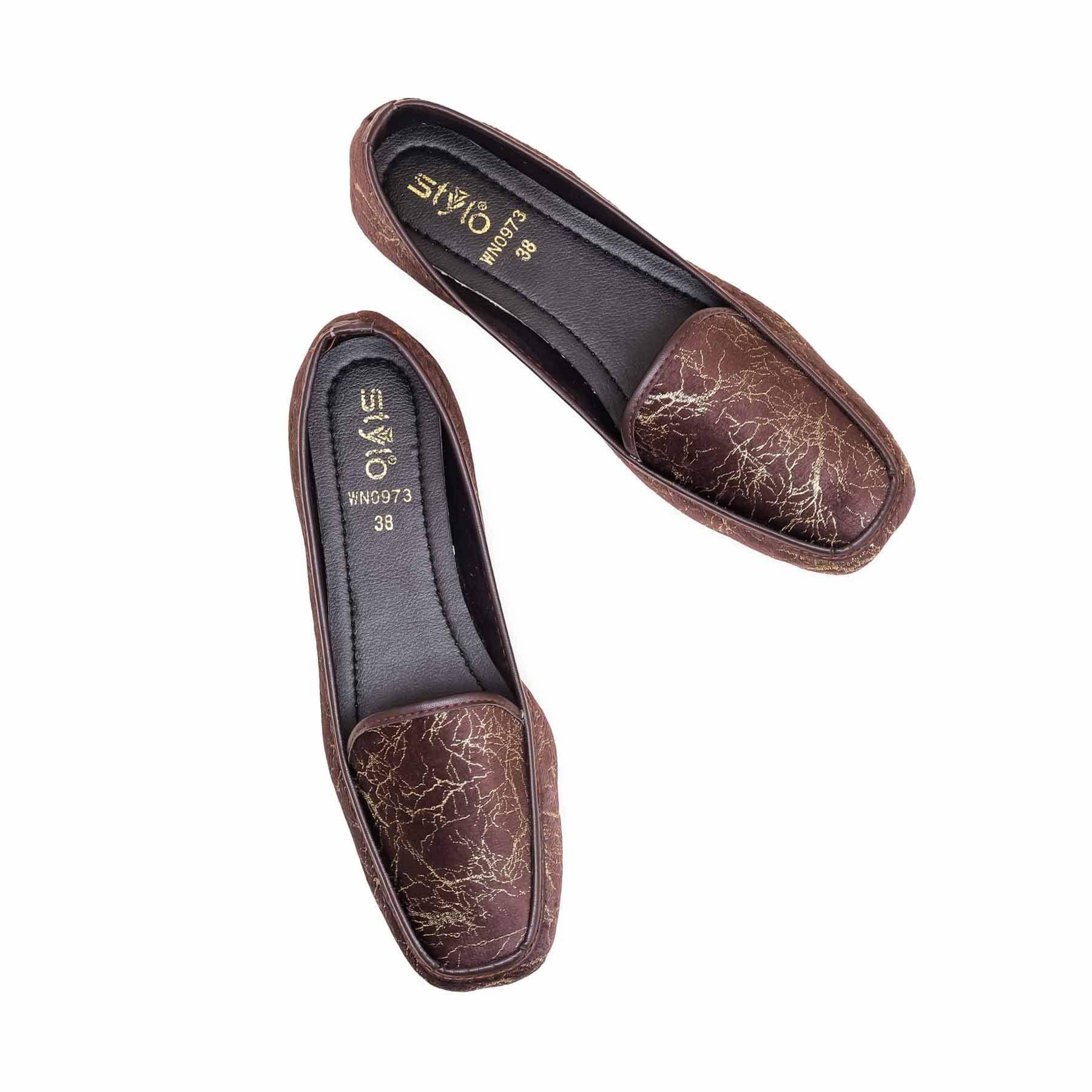 Women's Brown Pumps WN0973 - Image 4