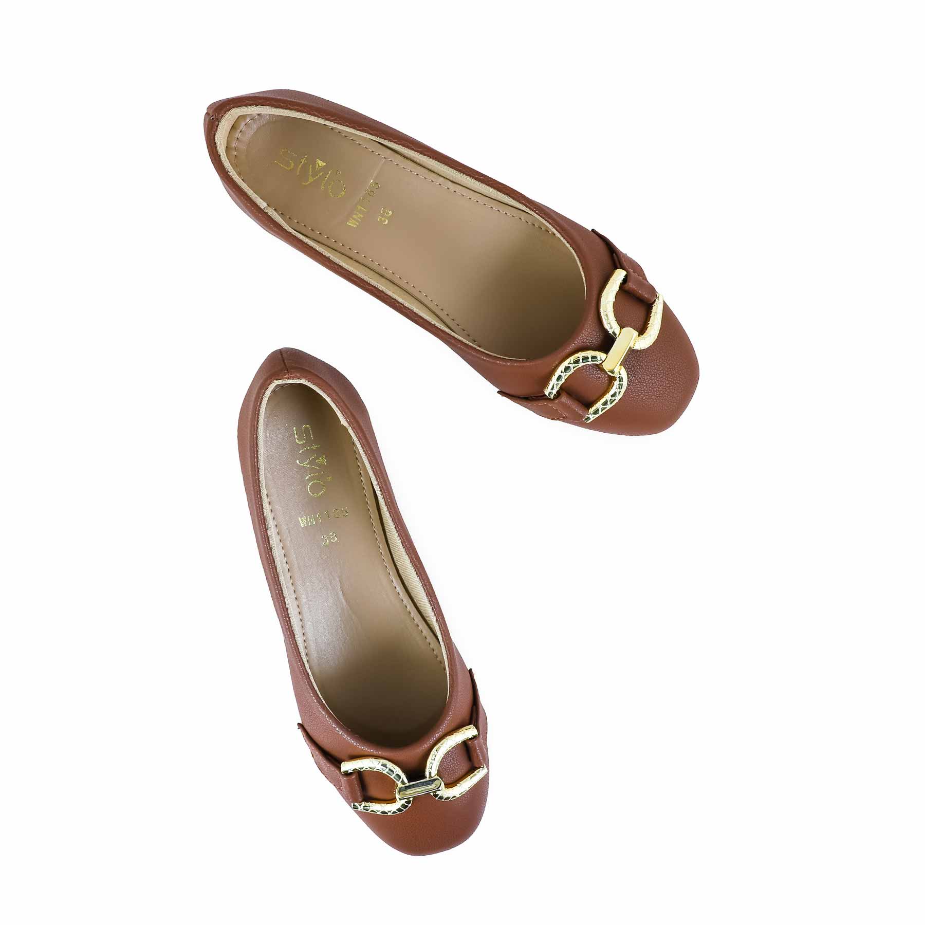 Brown Pumps for Women WN1185 - Image 5