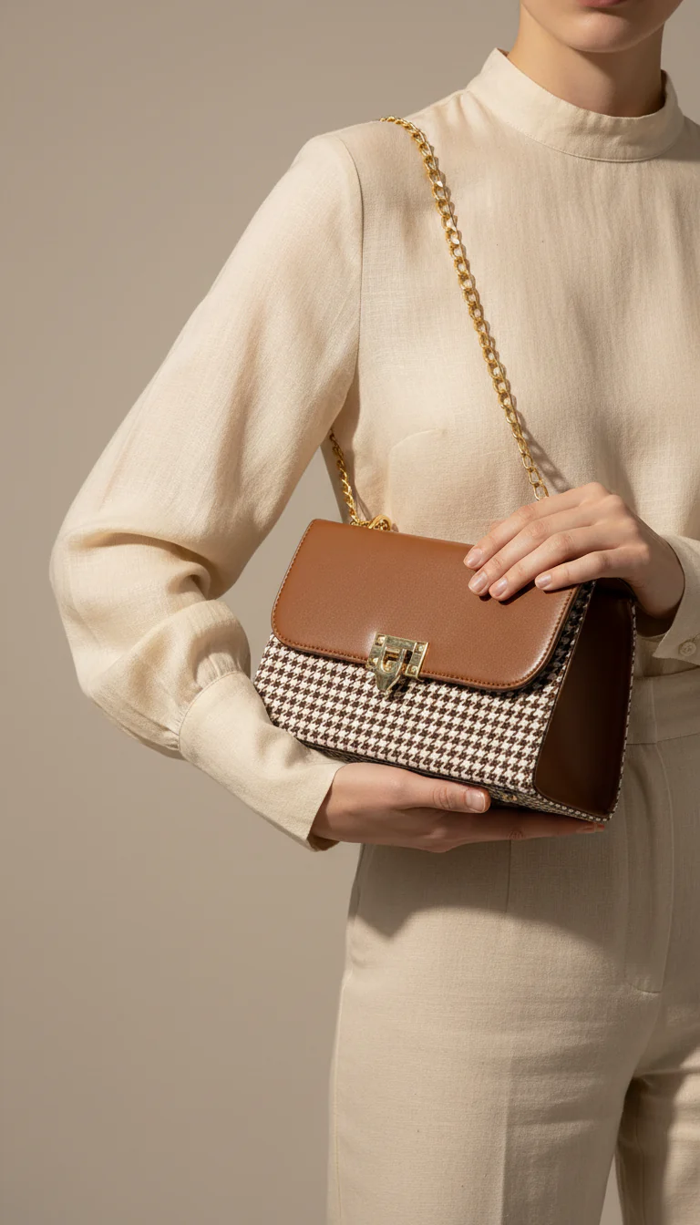 Brown Formal Shoulder Bag P55655