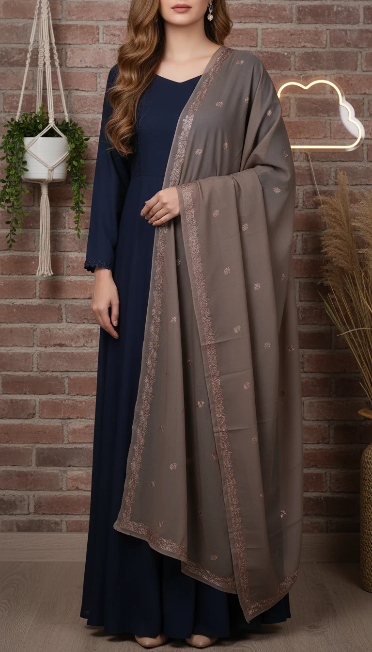 Brown Summer Shawl PD6125 - Image 2