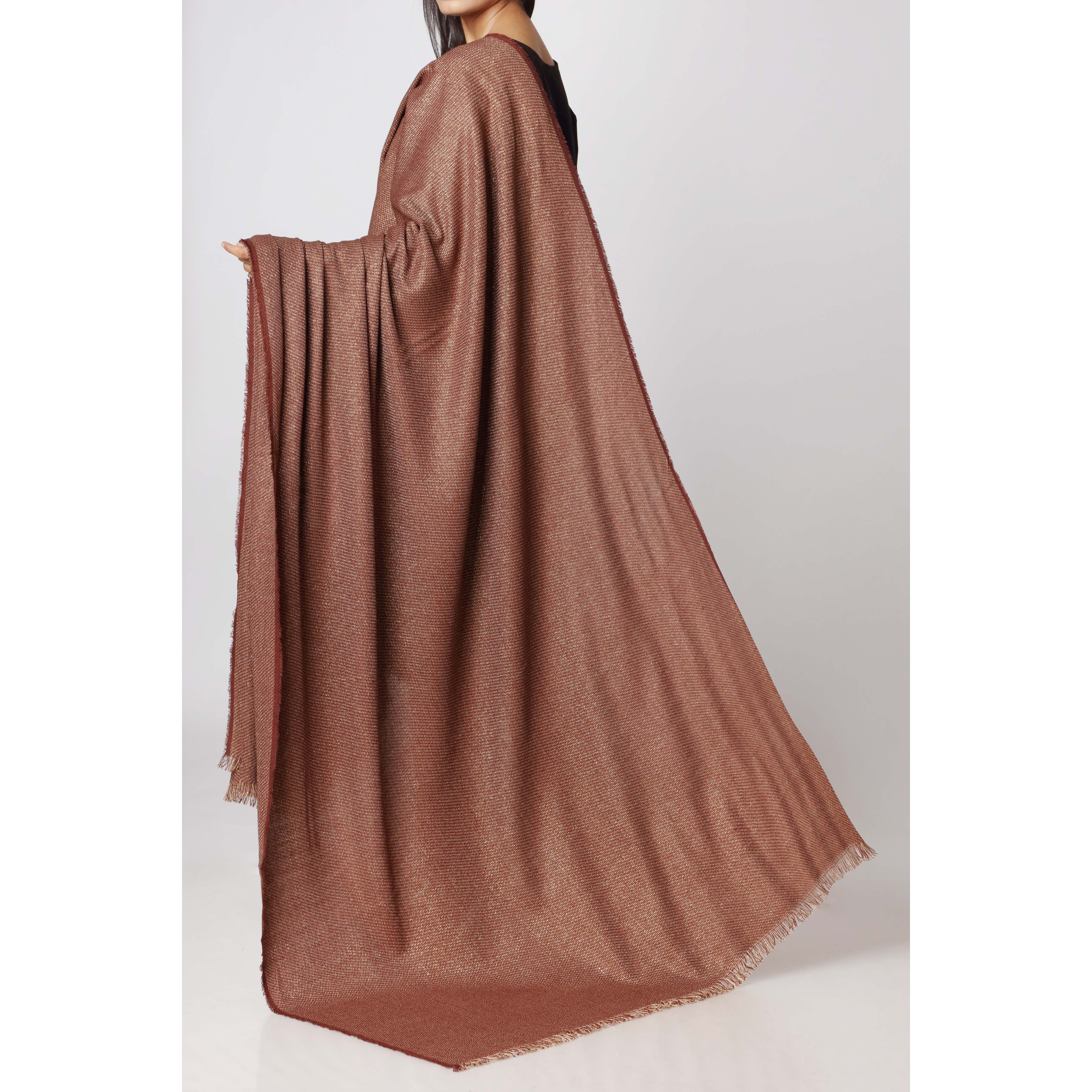 Brown Two Tone Shawl PW2742 - Image 2