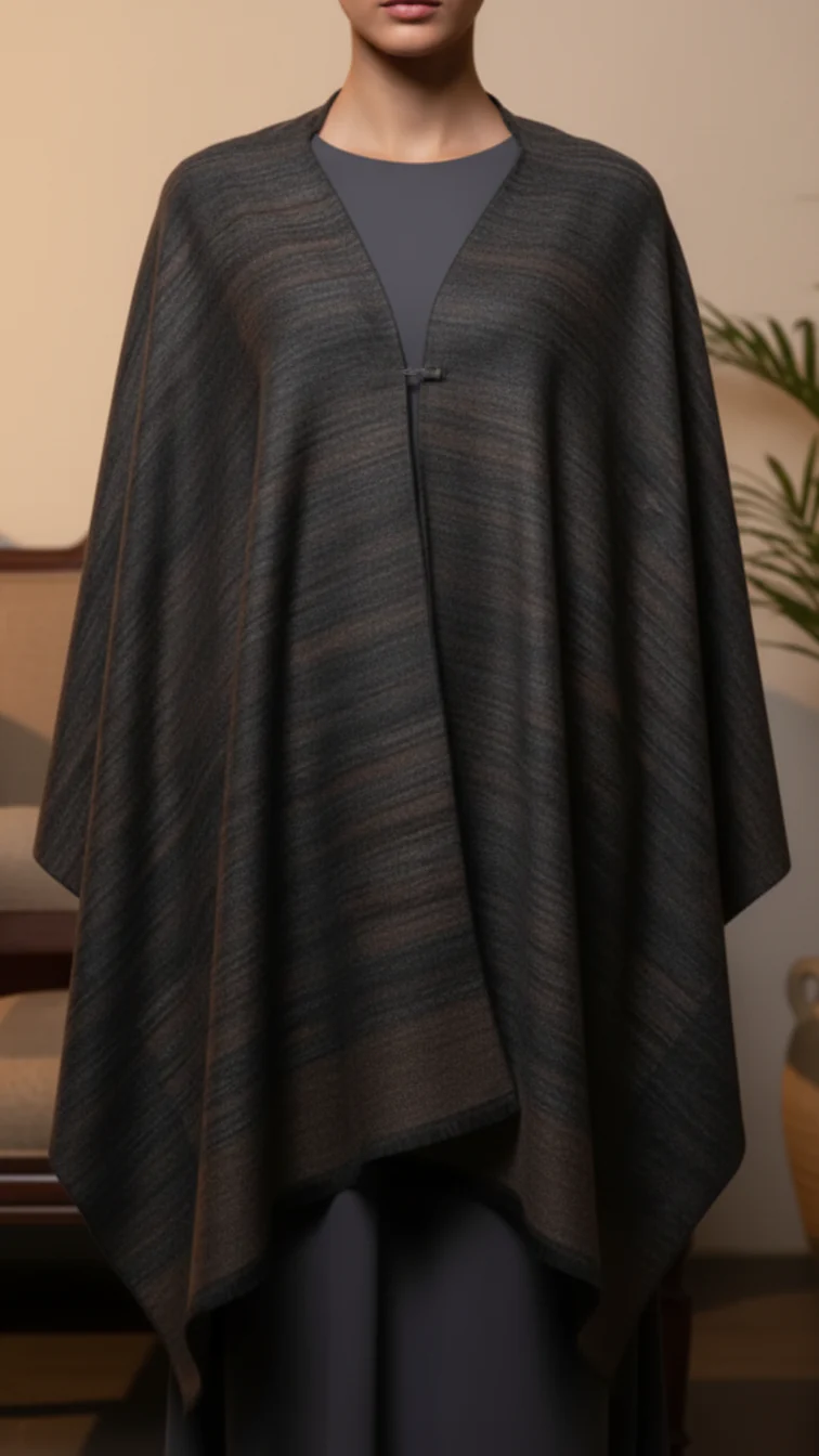 Brown Winter Cape shawl PW5911