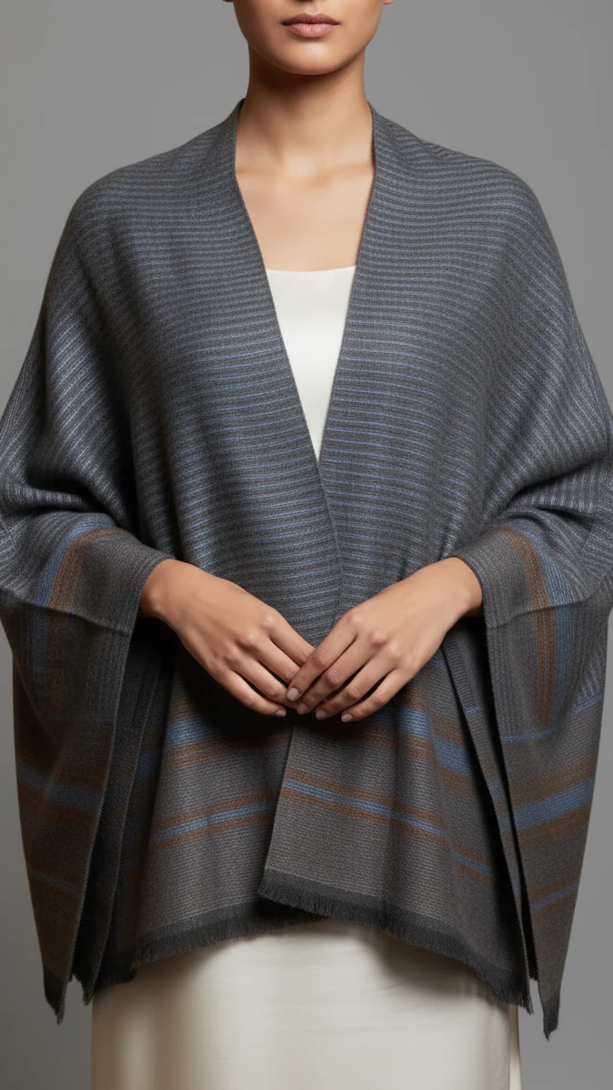 Brown Winter Cape shawl PW5913