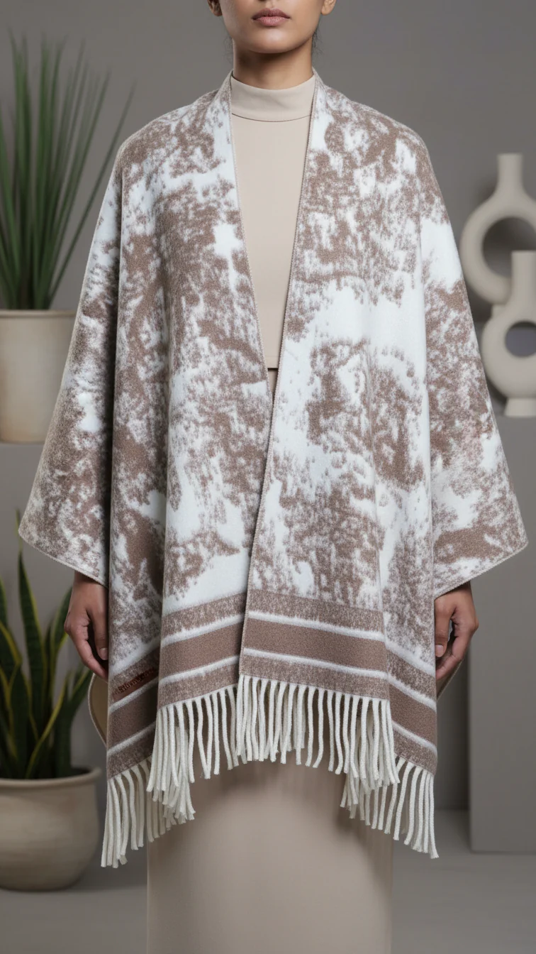 Brown Winter Cape shawl PW5919
